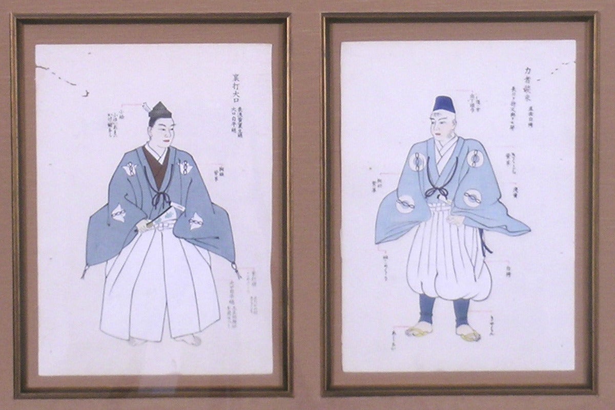 Kimonos bleus et blancs - Académique Print par Matsui Yuoku