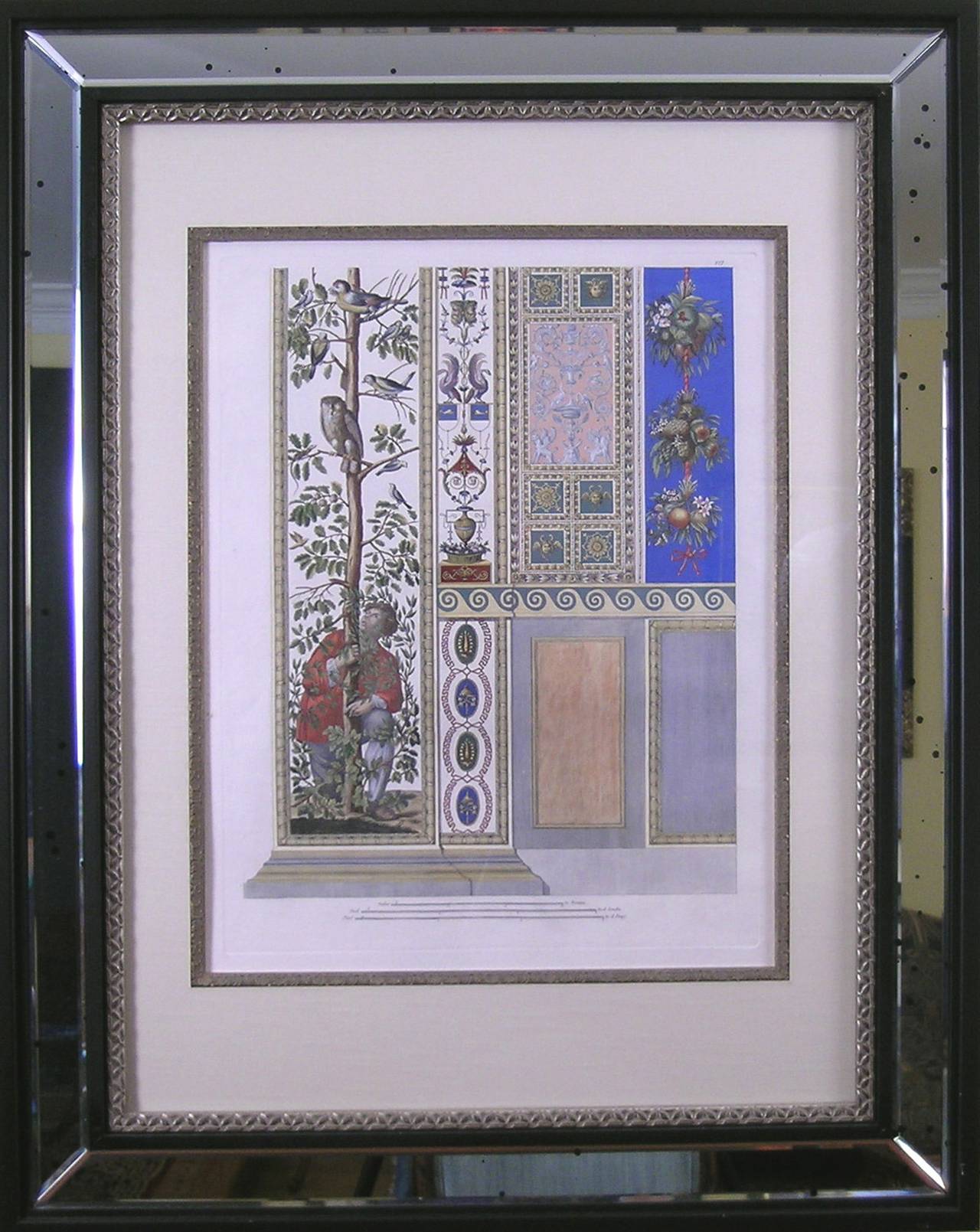 Raphael's Loggia  Plate VII.  Pilaster Bottom Priced as a pair with Pilaster Top - Print by Gaetano Savorelli