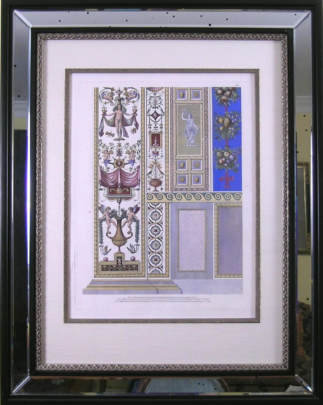 Raphael's Loggia  Plate XII. Pilaster Bottom. Priced as a pair with Pilaster Top - Print by Gaetano Savorelli