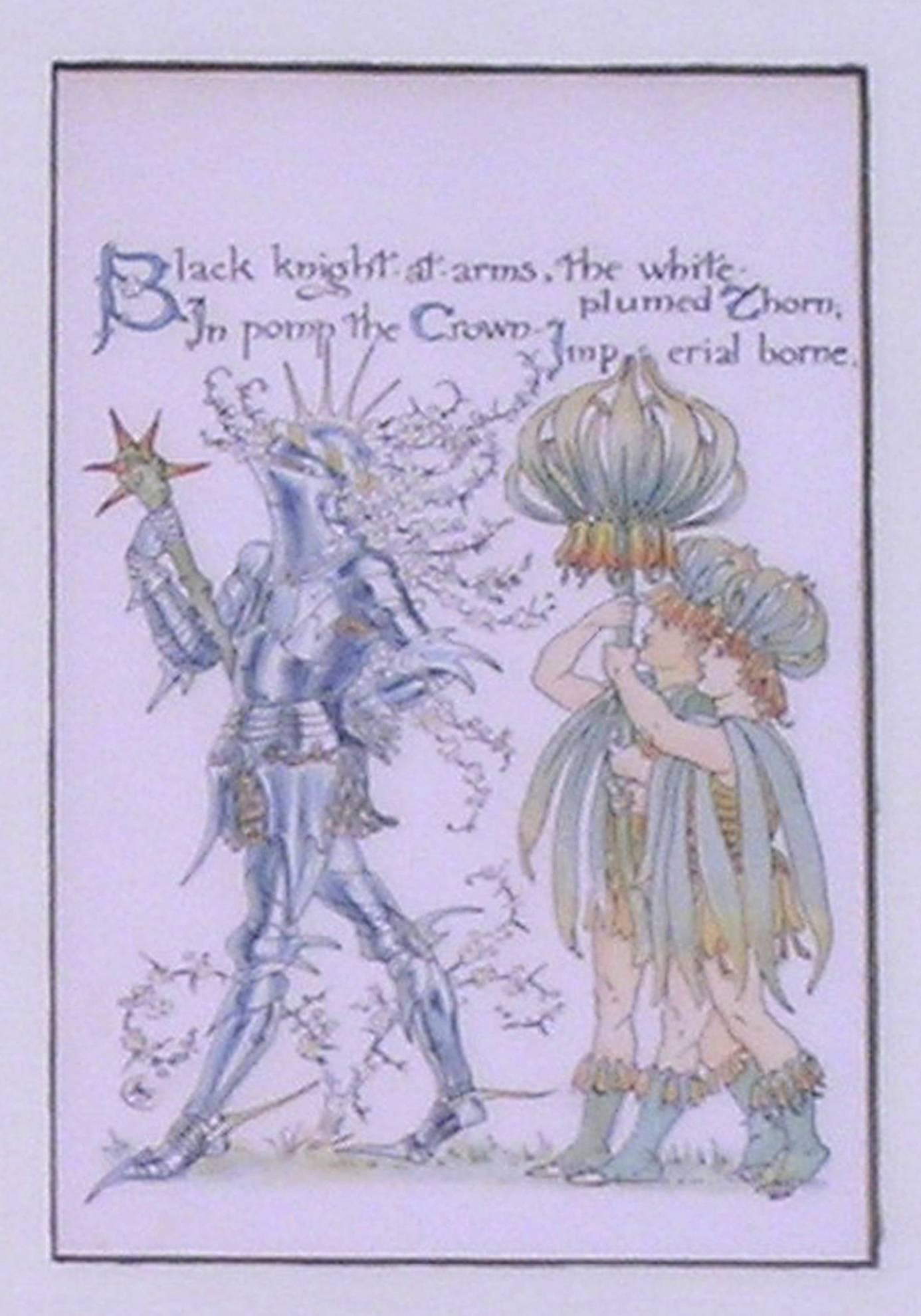 Black Knight (Crown Imperial Lily) - Academic Print by Walter Crane