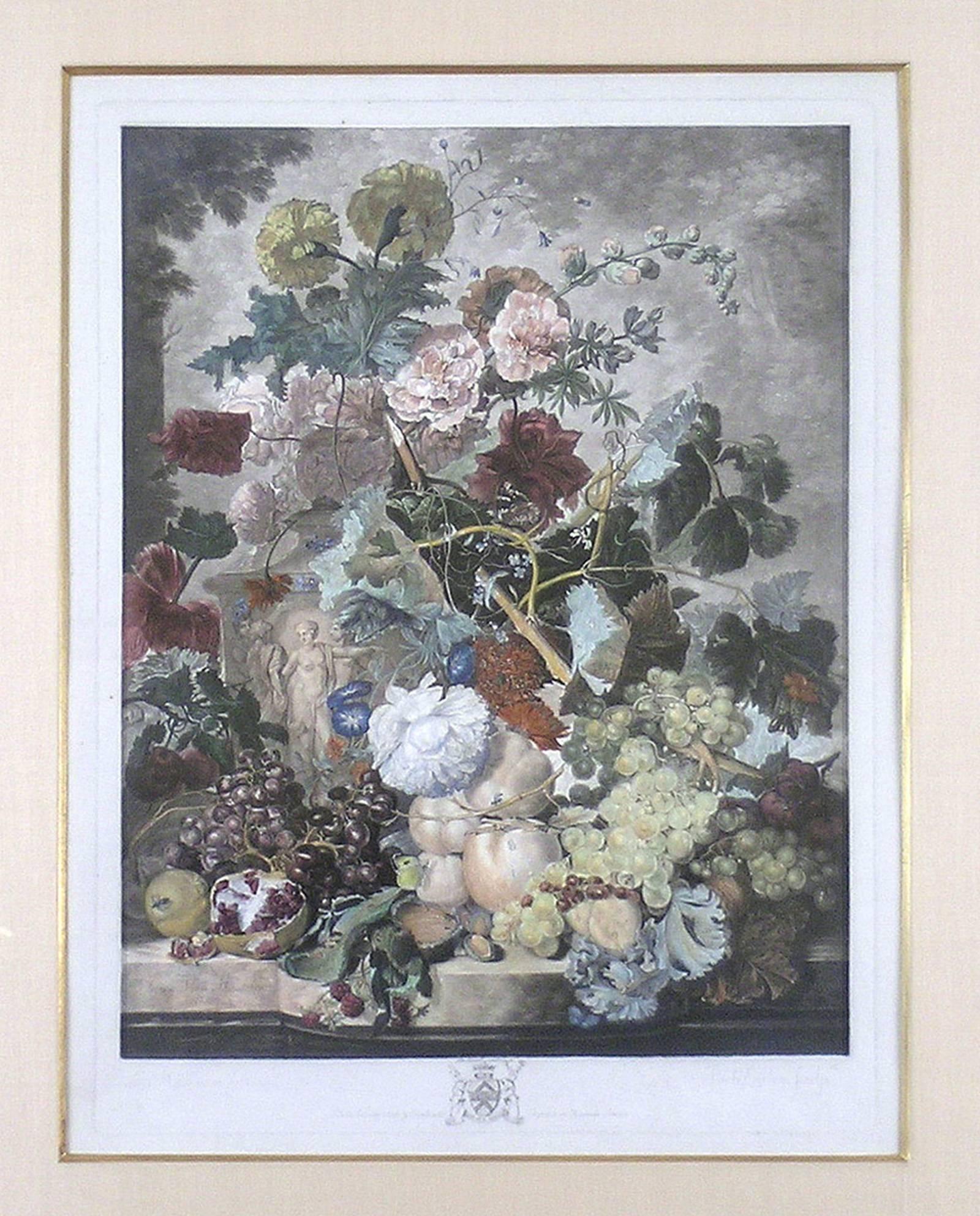 A  Pieces de fleurs - Print de Jan Van Huysum