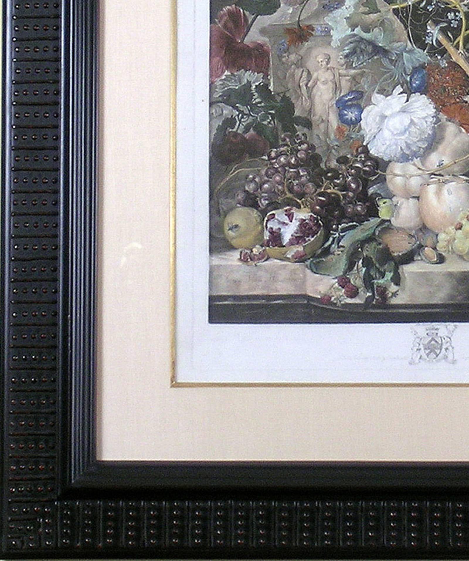 A  Pieces de fleurs - Maîtres anciens Print par Jan Van Huysum