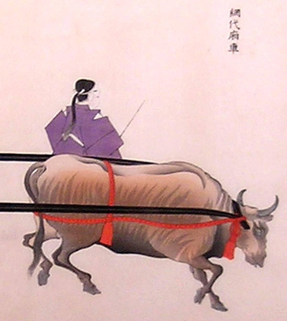 Oxcart mit 3 Männern (Akademisch), Print, von Yosha Zuko Fuzu