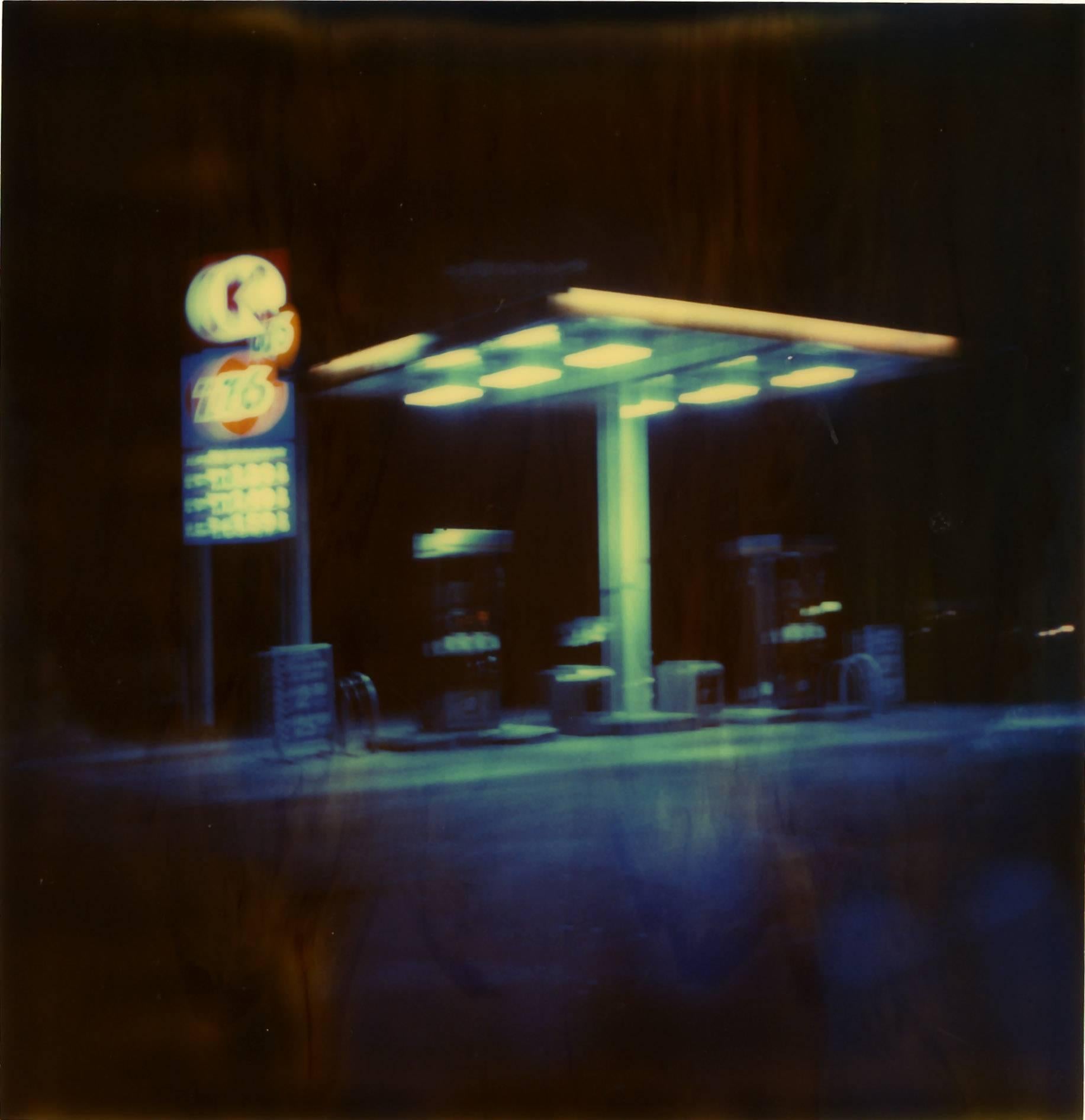 Stefanie Schneider Landscape Photograph - Gasstation at Night I  - Stranger than Paradise