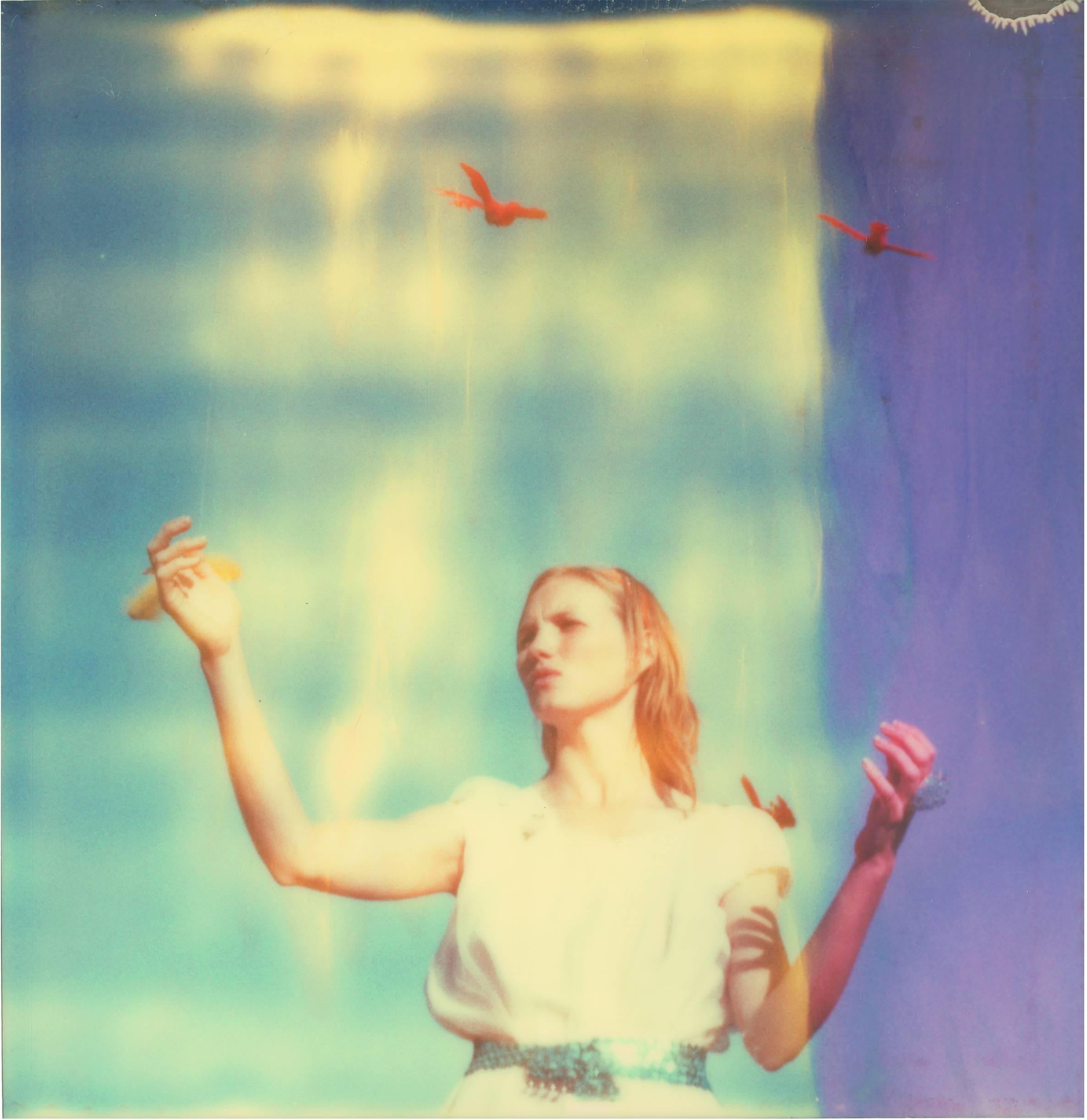 Stefanie Schneider Color Photograph - Haley and the Birds - 29 Palms, CA - based on a Polaroid Original