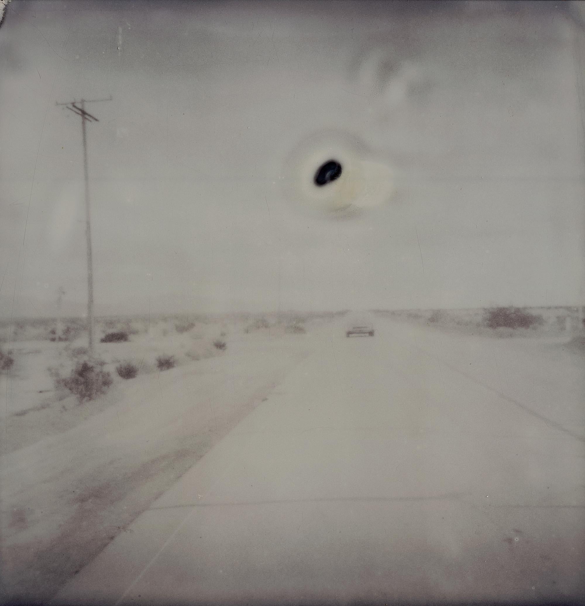 Leaving - Contemporary, 21st Century, Polaroid, Landscape, Love, Outdated - Gray Landscape Photograph by Stefanie Schneider
