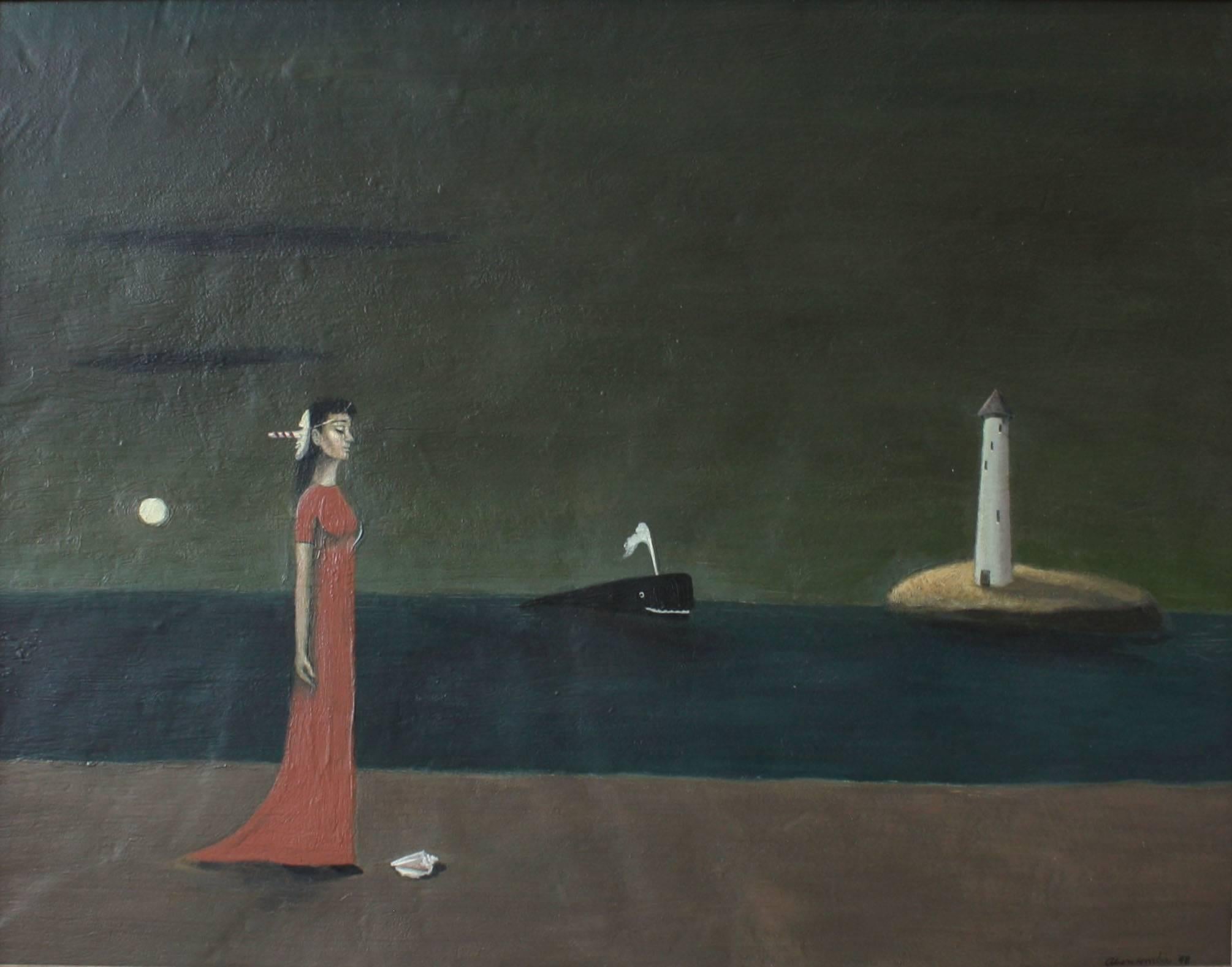 Night Arrives - Painting by Gertrude Abercrombie