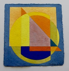 Blue Paper with Golden Circle
