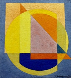 Blue Paper with Golden Circle