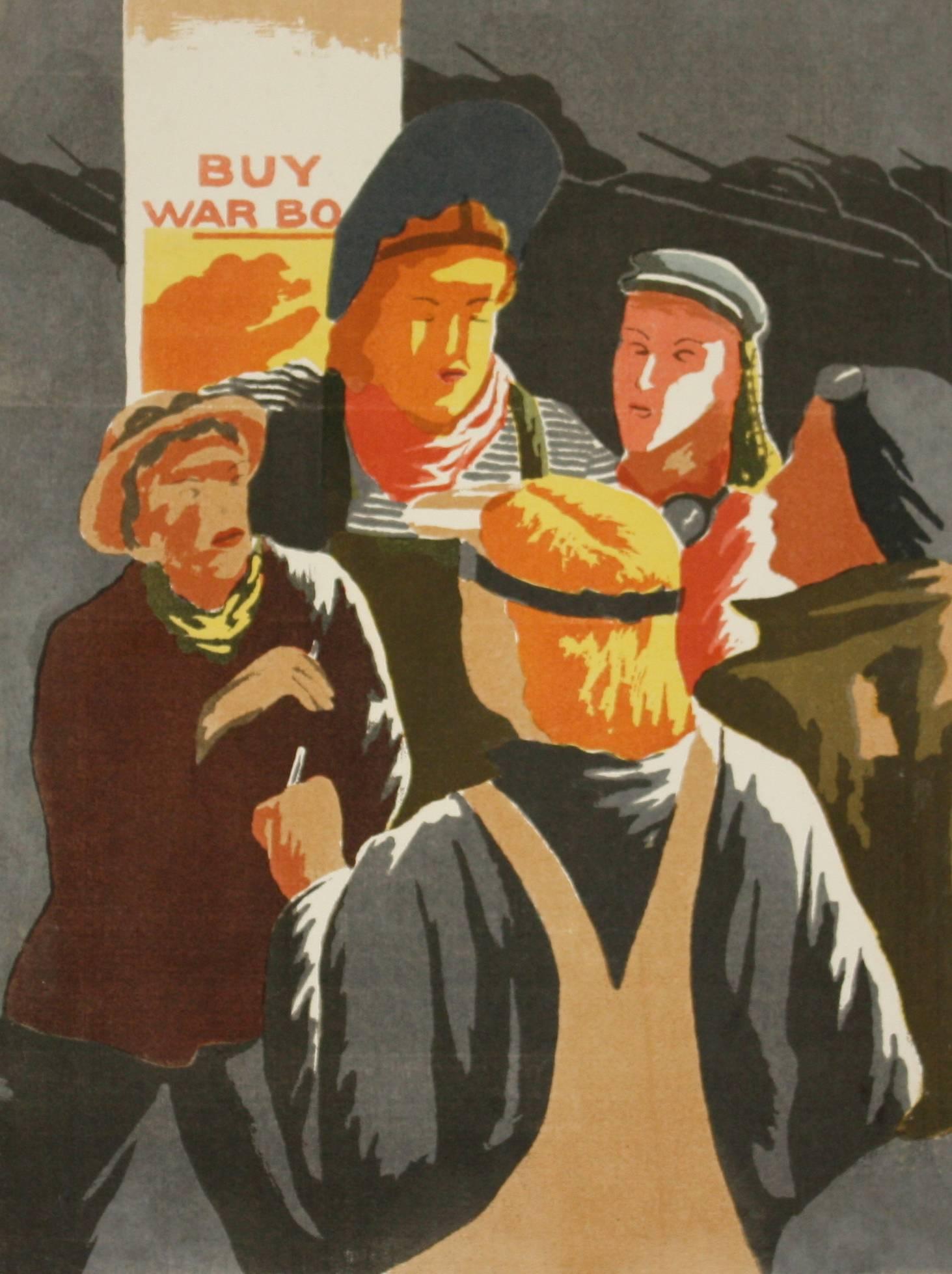 Joseph Meert Figurative Print - Buy War Bonds