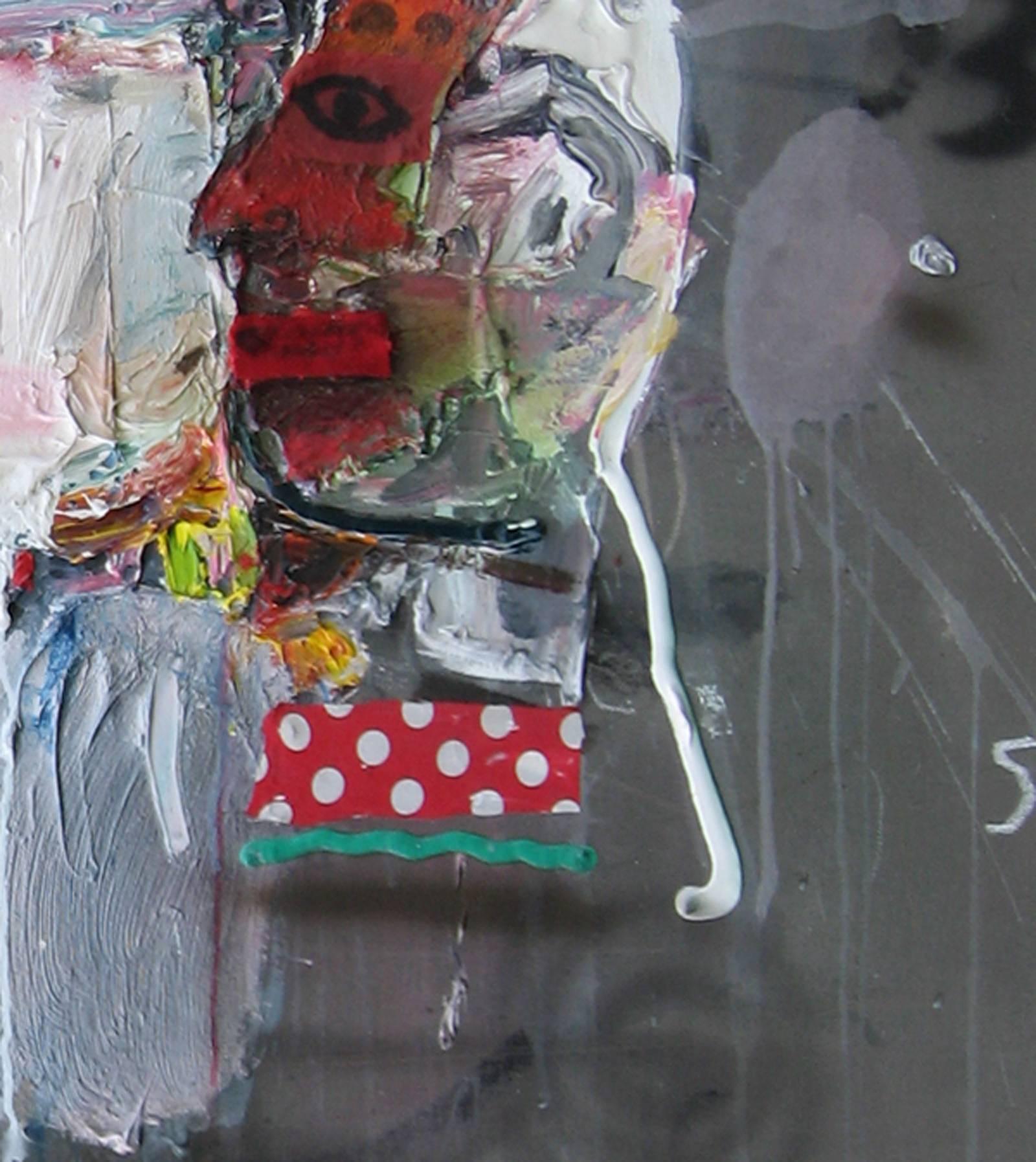 Hopi Looking at Mimbres Page - Painting by James Havard