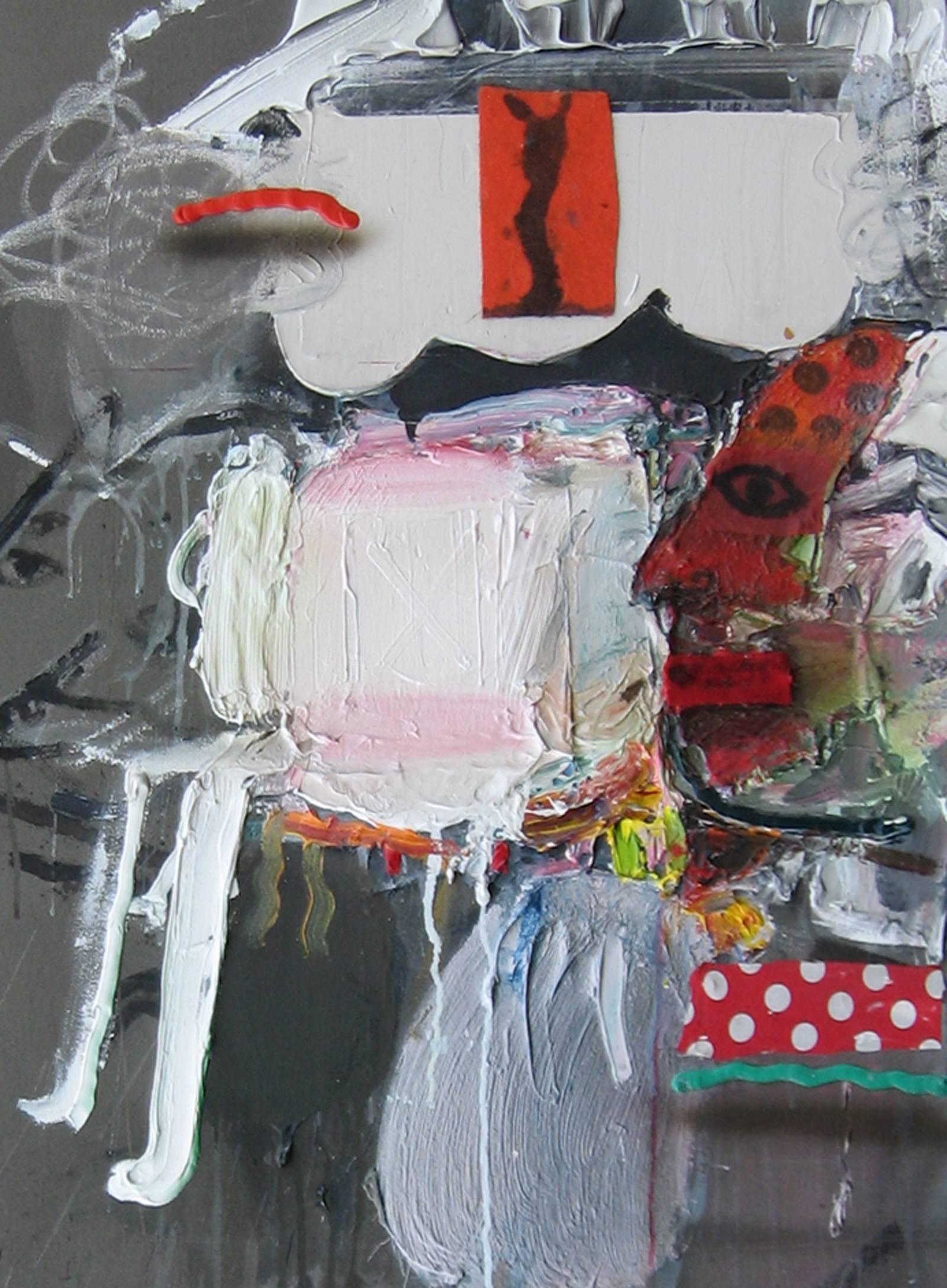 Hopi Looking at Mimbres Page - Abstract Painting by James Havard