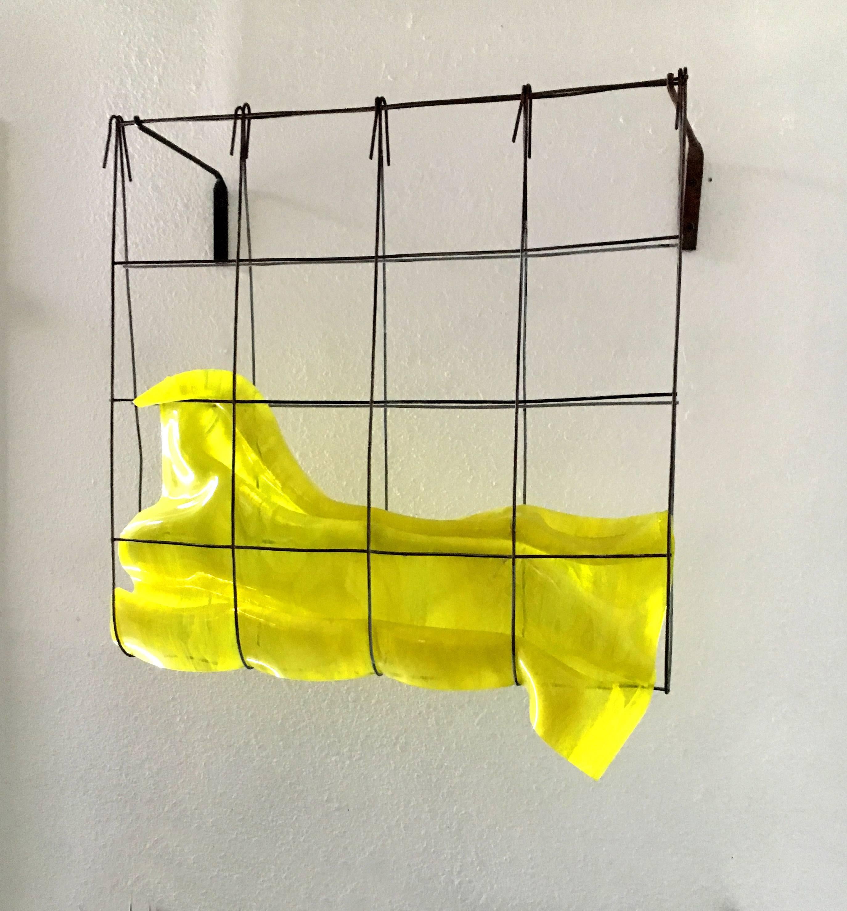 Mary Shaffer Abstract Sculpture - Yellow Curtain
