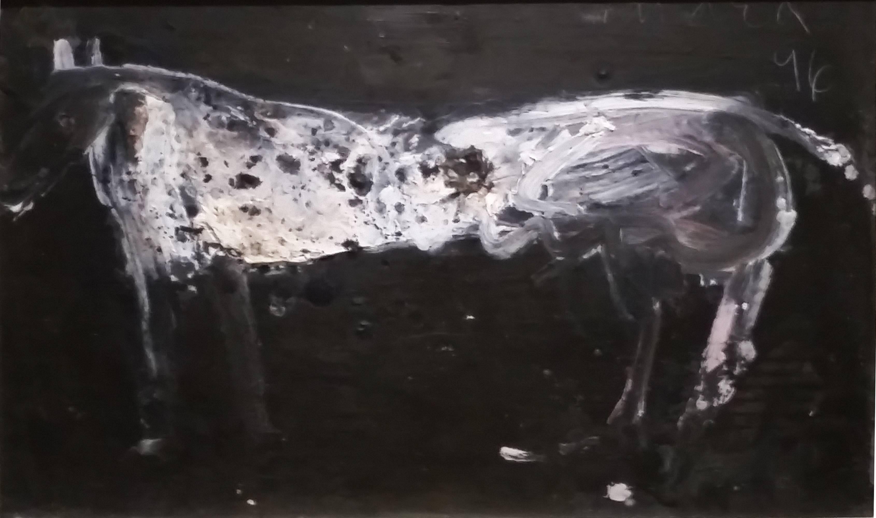 White Horse - Mixed Media Art by James Havard