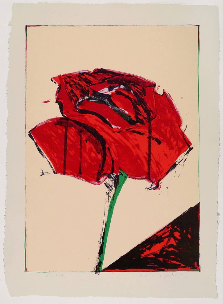 Fritz Scholder Print - Rose 
