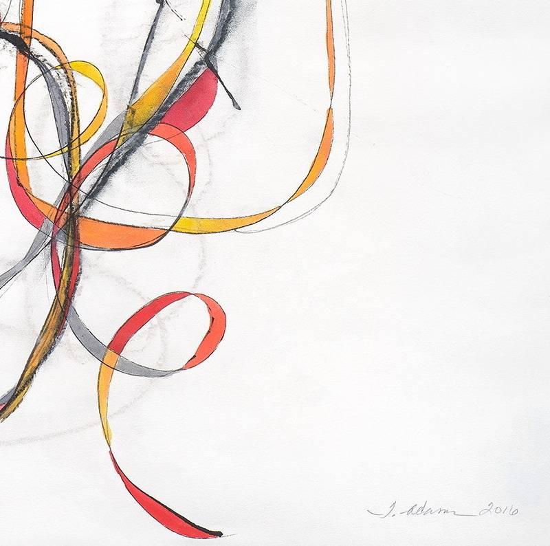Balancing Act 3 - Abstract Expressionist Painting by Tracey Adams