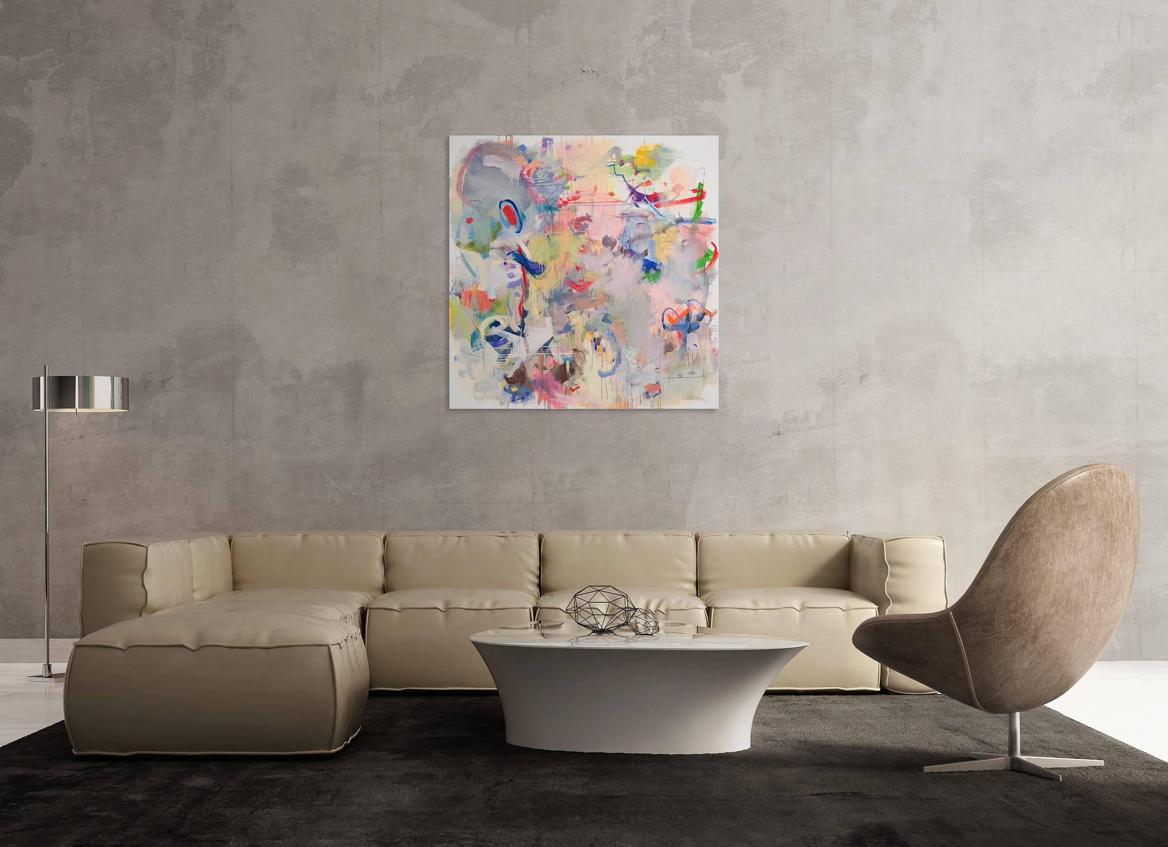 Gesture (Abstract Expressionism painting) - Painting by Gina Werfel