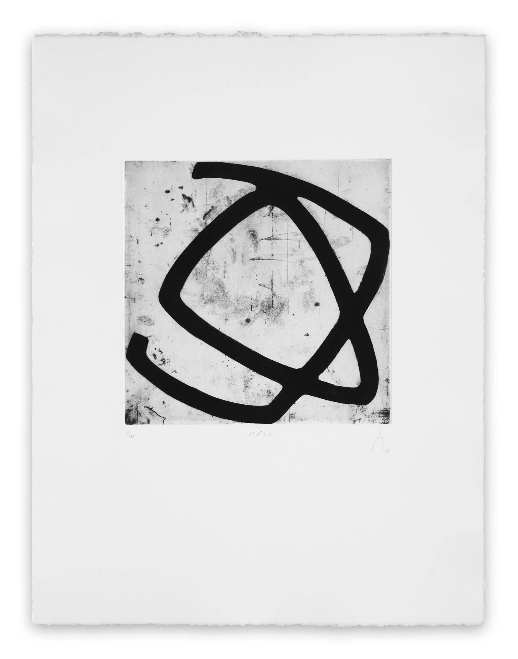 13.6 - Gray Abstract Print by Pierre Muckensturm