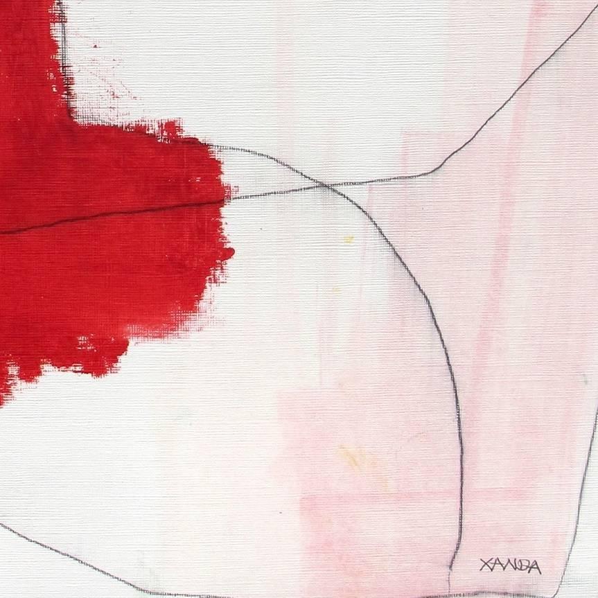 Adjacent 5 (Abstract drawing) - Abstract Expressionist Painting by Xanda McCagg
