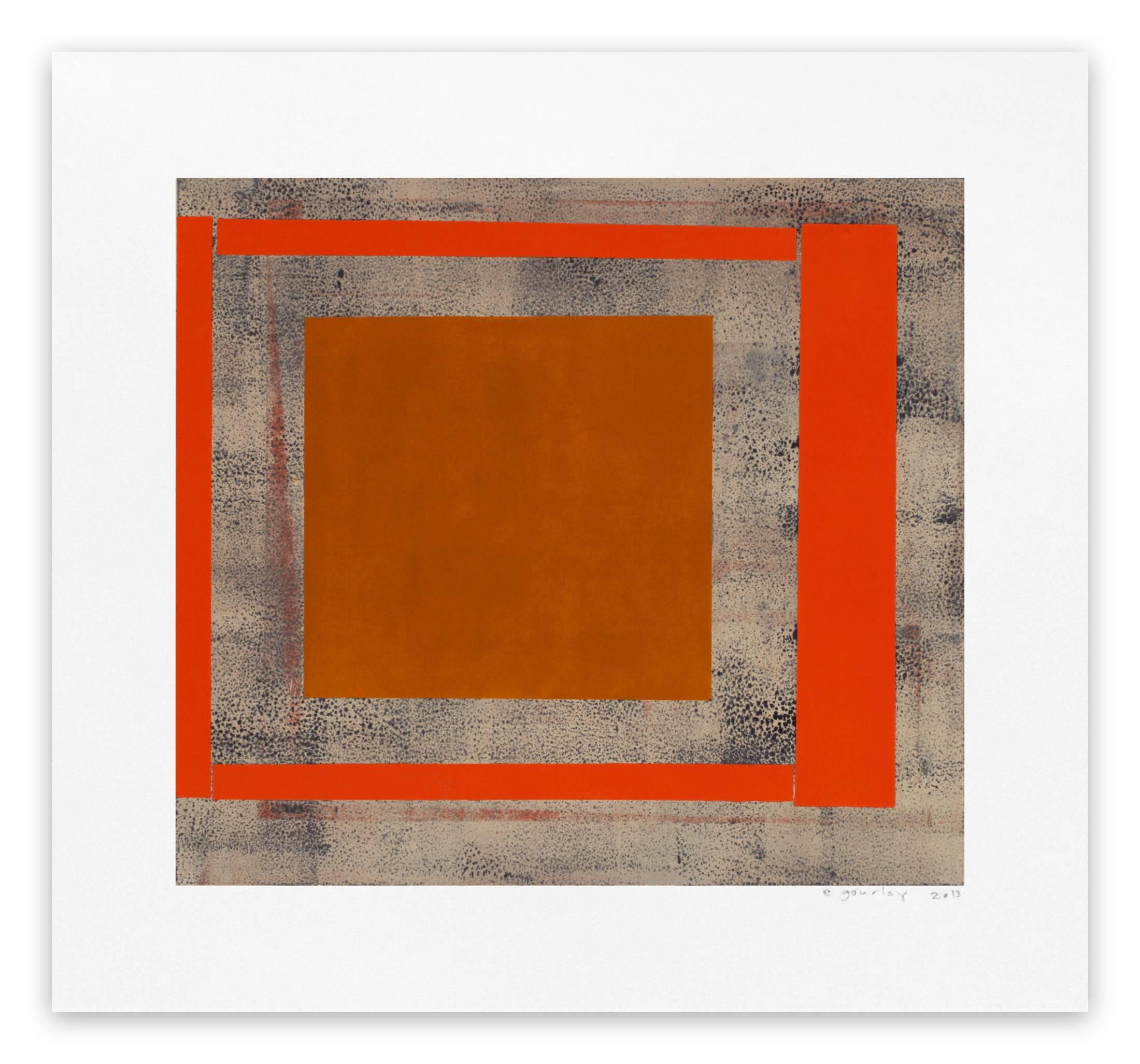 Elizabeth Gourlay Abstract Print - Ochre red ash