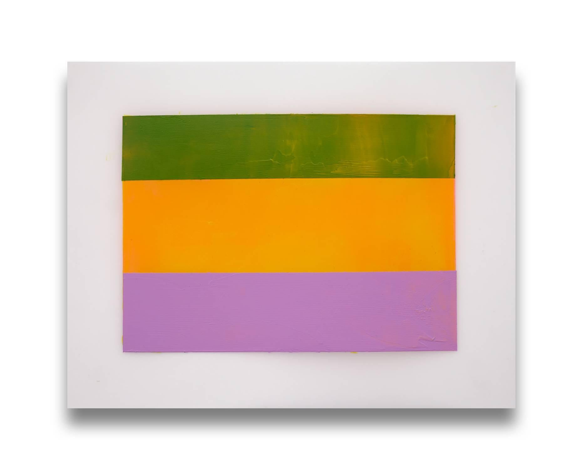 Debra Ramsay Abstract Painting – Farben in einer magischen Blüte aus Lünettenglas 2