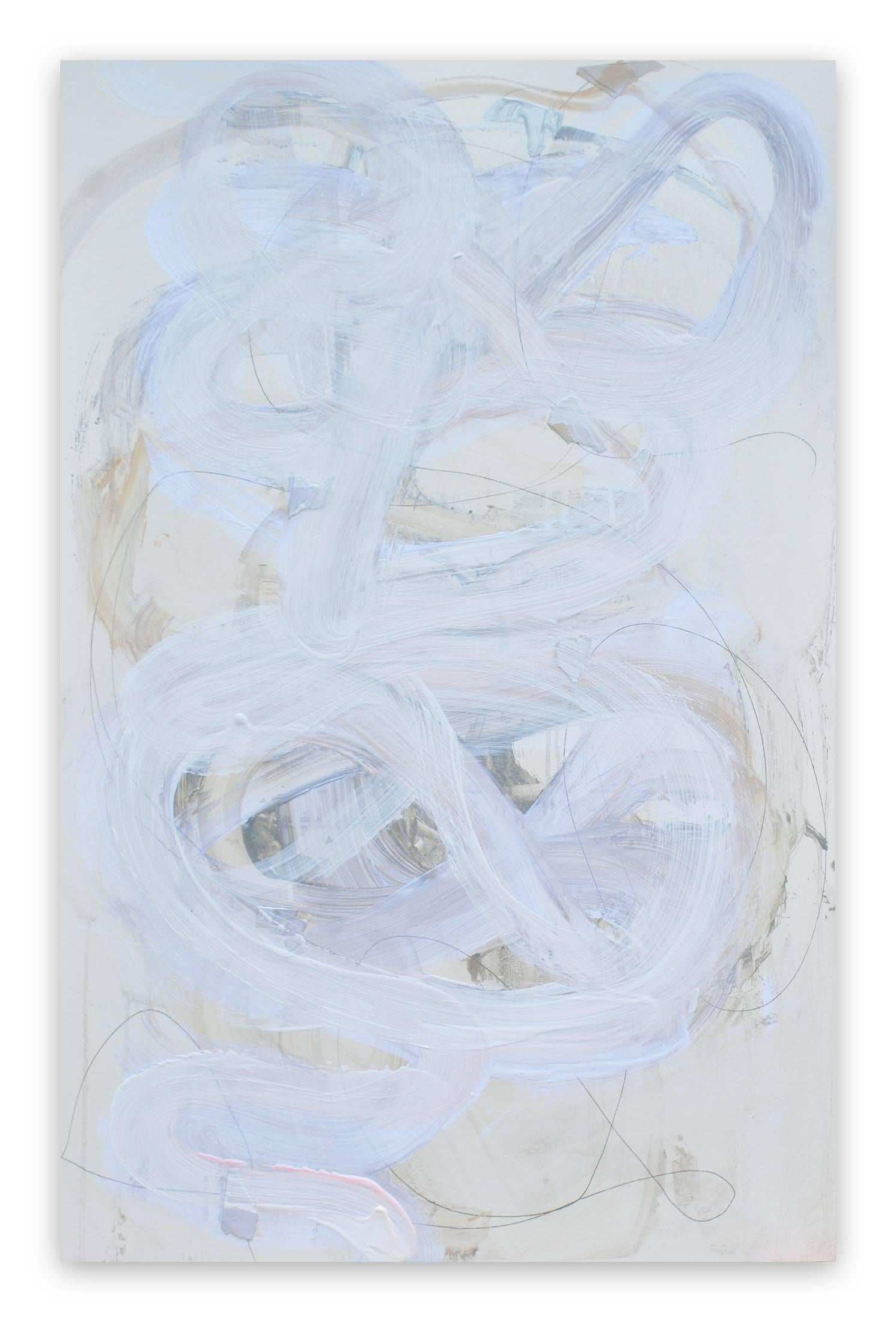 Brenda Zappitell Abstract Painting - White Series 13