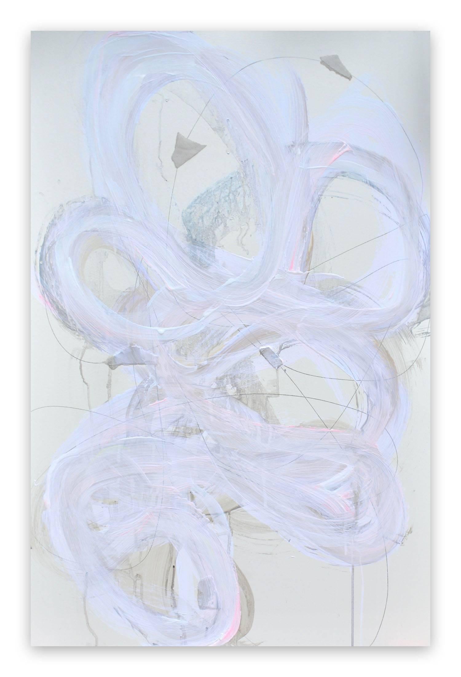 Brenda Zappitell Abstract Drawing - White Series 12