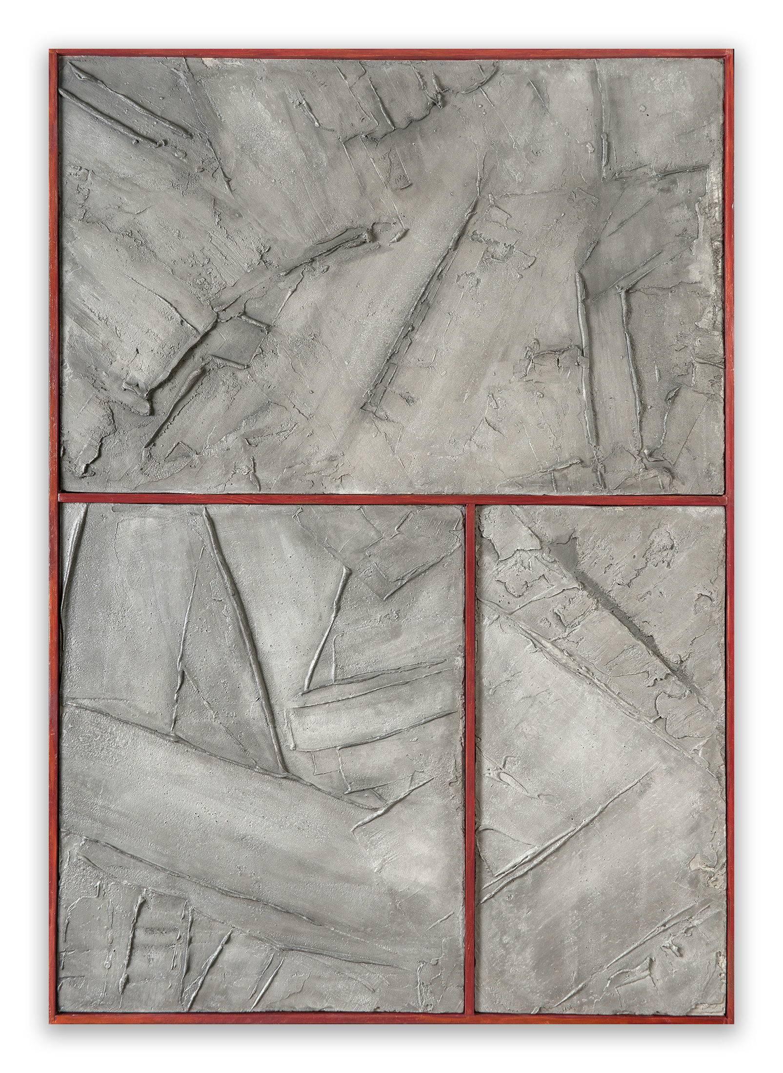 Pierre Auville Abstract Painting - Grey Graphite