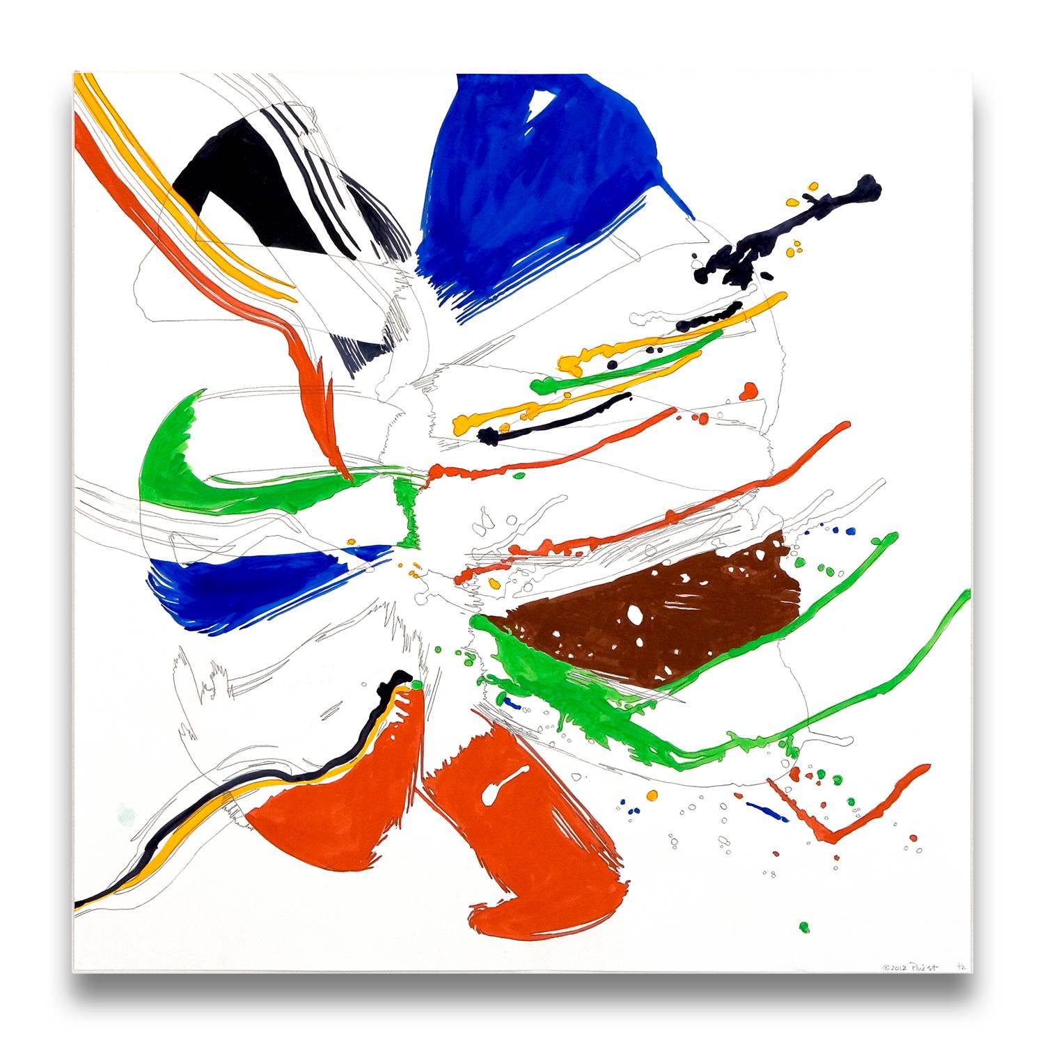 Ellen Priest Abstract Painting – Jazz Cubano 42: Percussion-Zeichnung