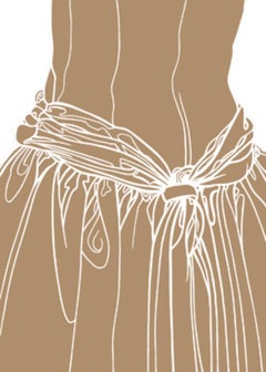 KNOT ON THE DRESS OF A GIRL (brown)