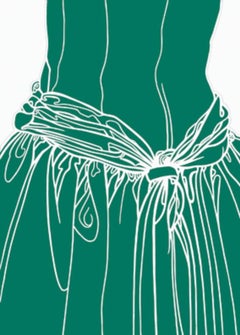 KNOT ON THE DRESS OF A GIRL (green)