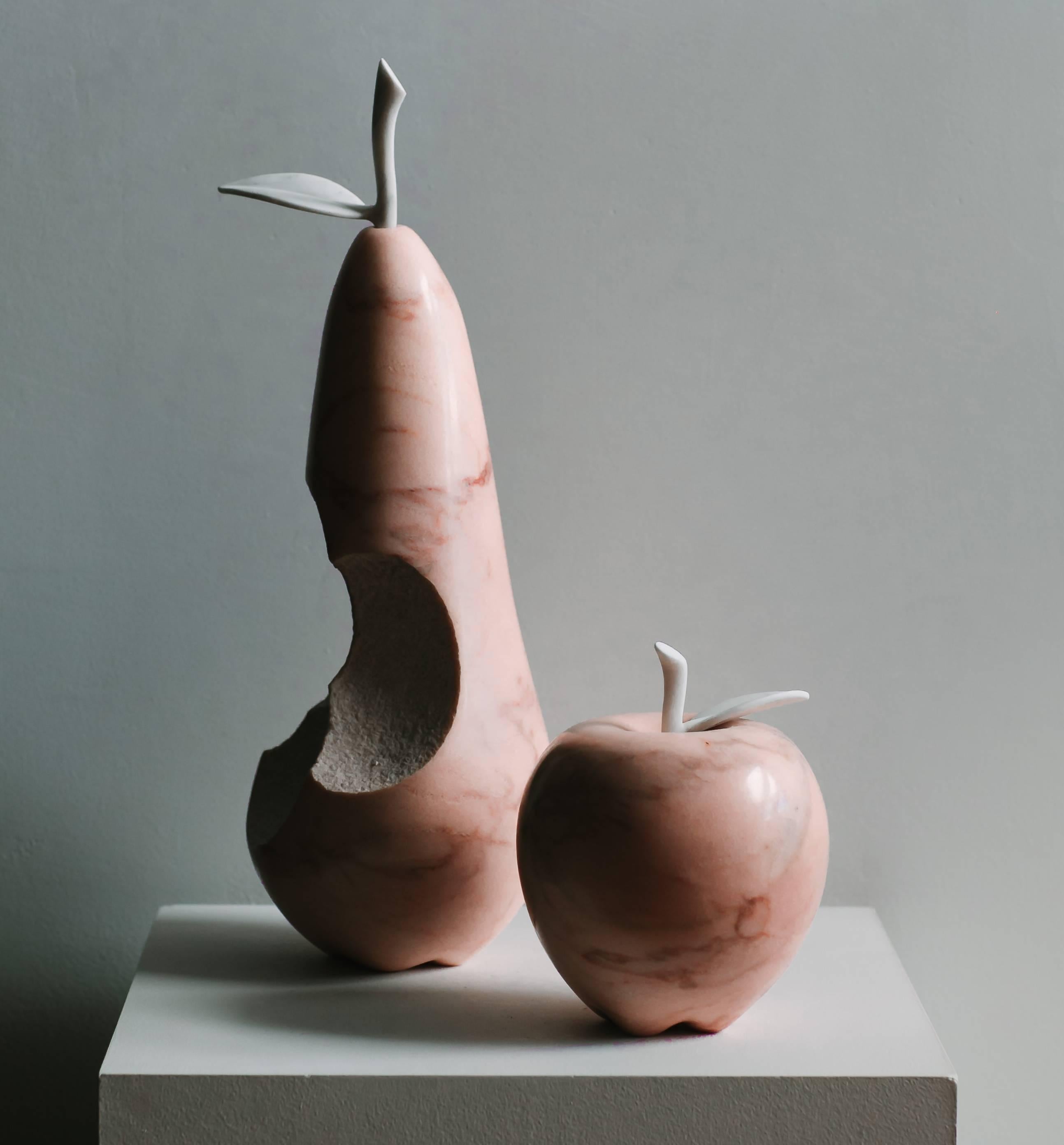 James Pereira Still-Life Sculpture - Pink Apple - No.5