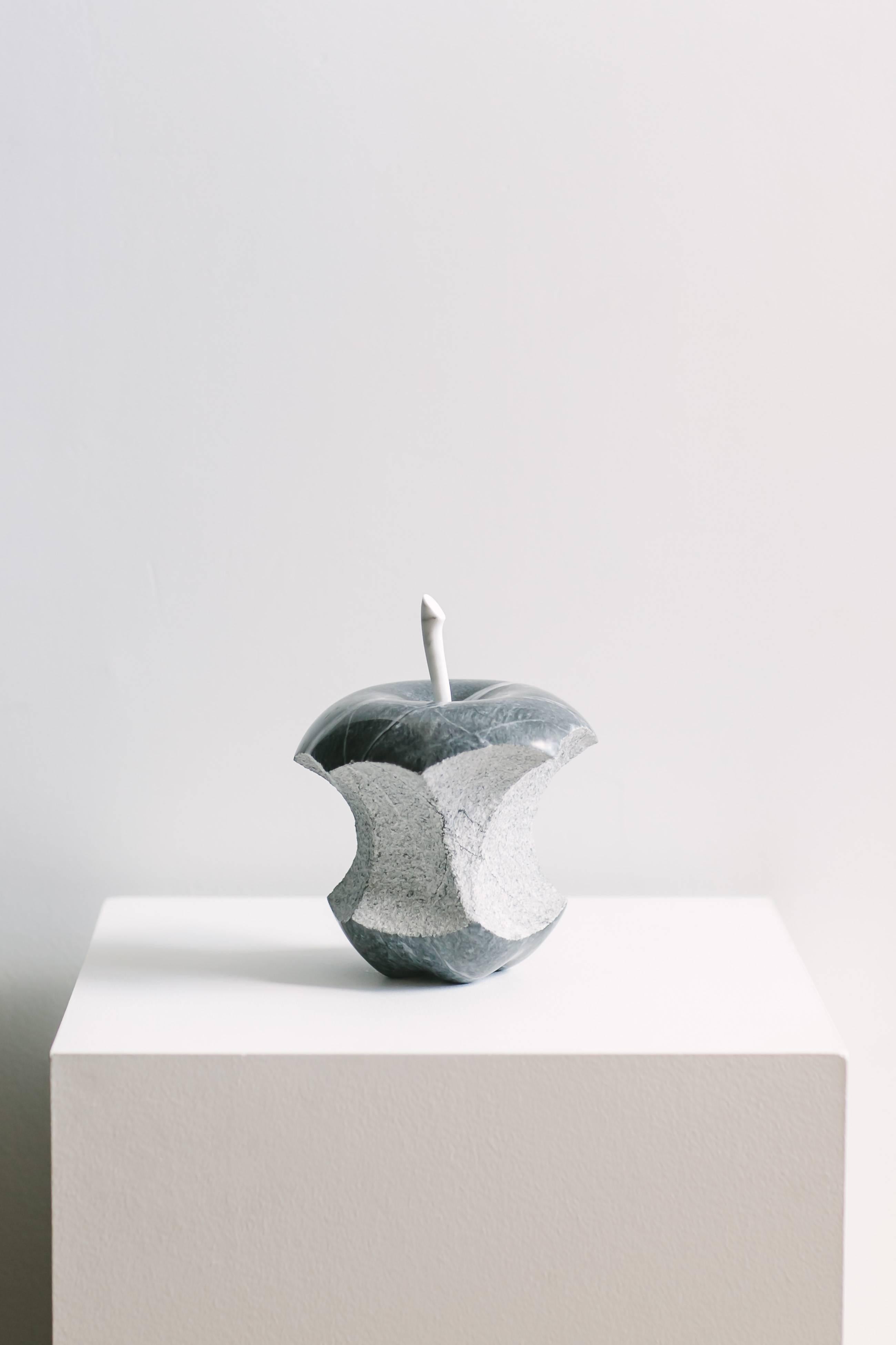 Grey Apple No.1 - Sculpture by James Pereira