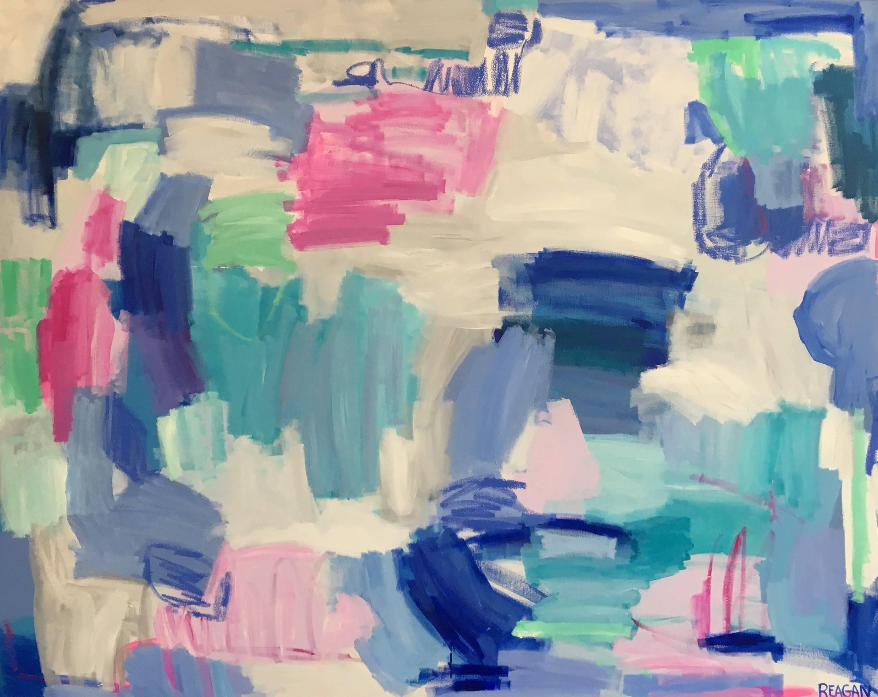 Reagan Geschardt Abstract Painting - My Summer House in ACK