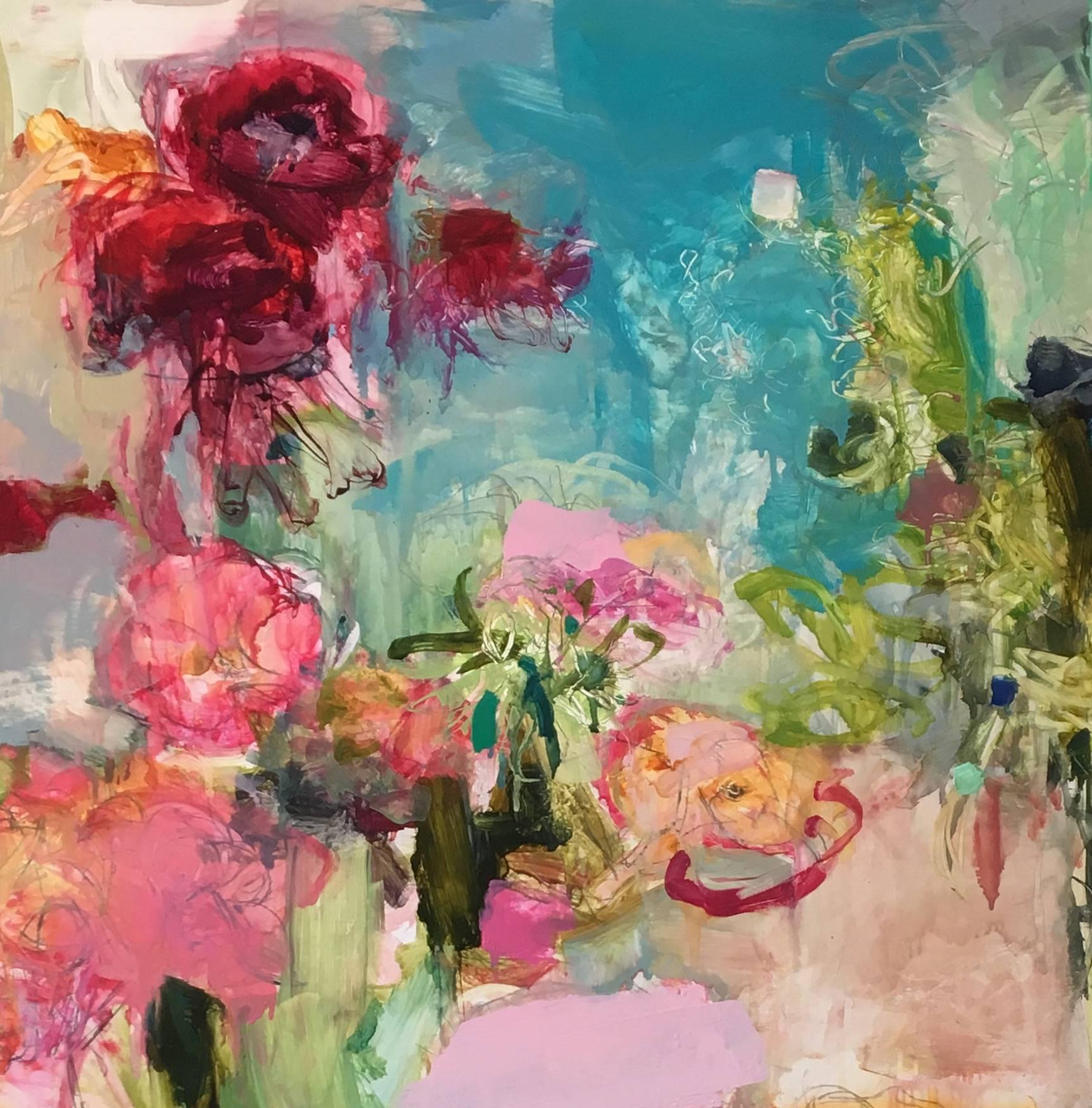 Robin Reynolds Abstract Painting - Pink Tapestry