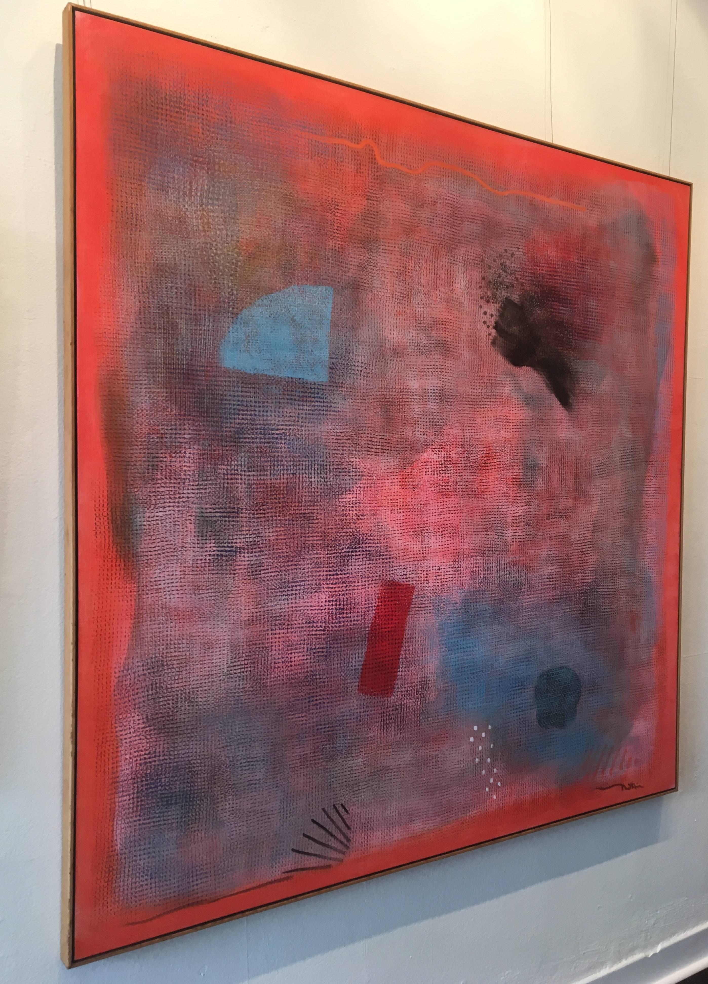 Untitled - Pink Abstract Painting by Robert Natkin