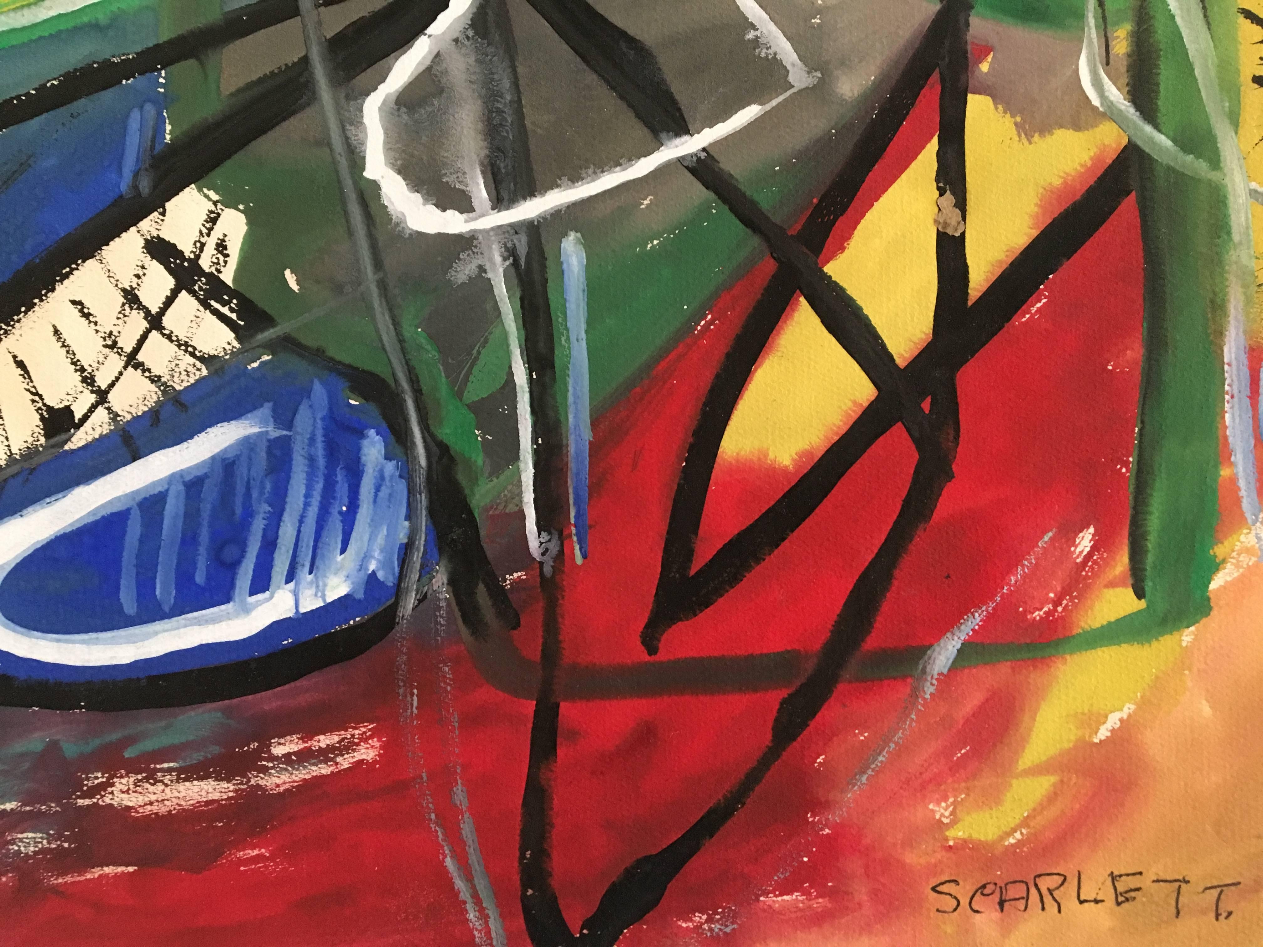 Astrazione senza titolo - Painting di Rolph Scarlett