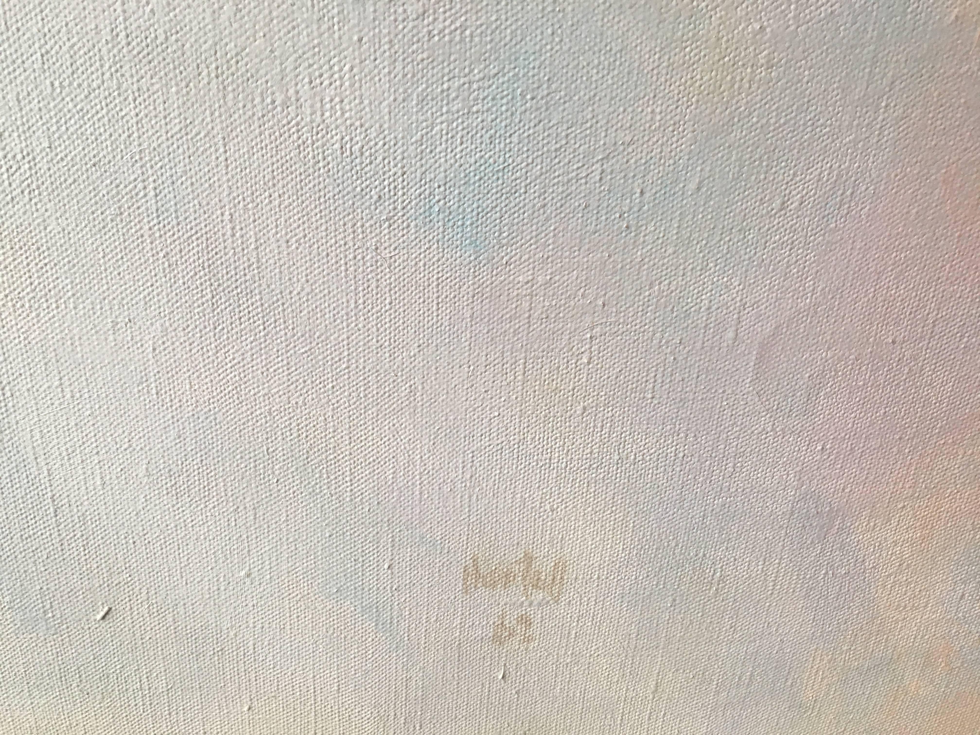 Vigil - Beige Abstract Painting by John Hartell