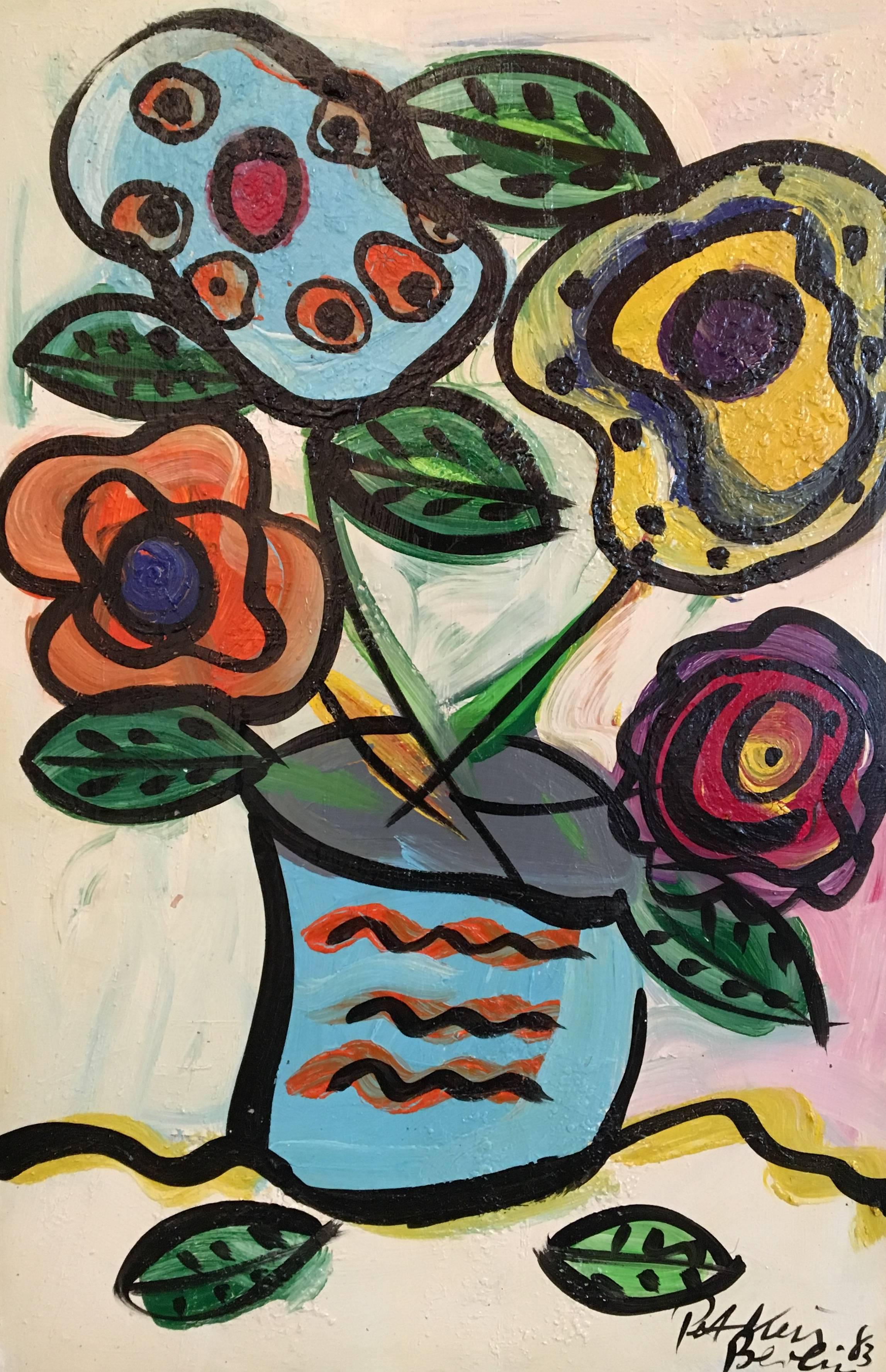 Peter Robert Keil Abstract Painting - The Lucky Andy Warhol Flowers