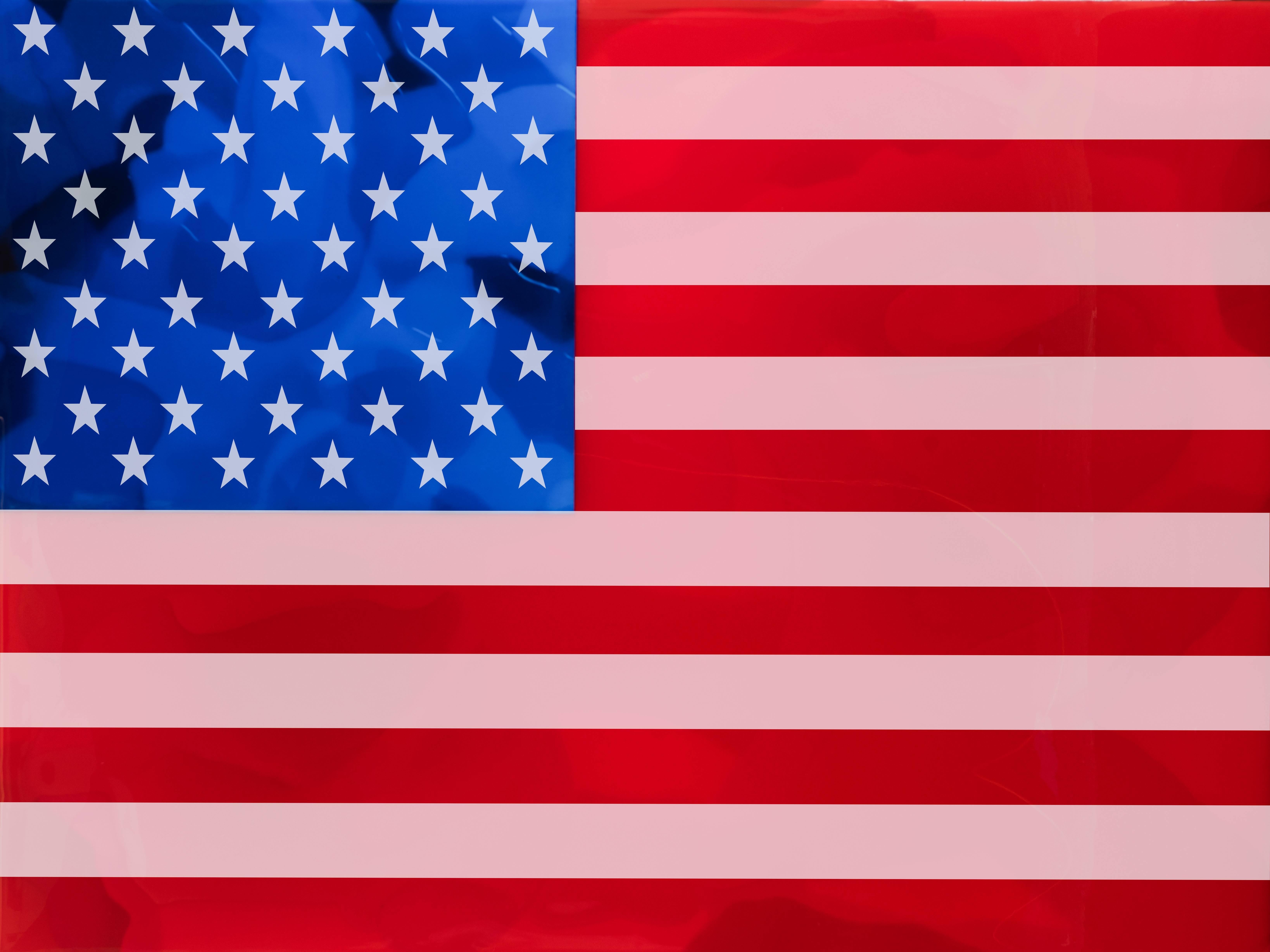 "American Pride"  -- USA Flag, Sandblasted U.V Resin & Acrylic on Board