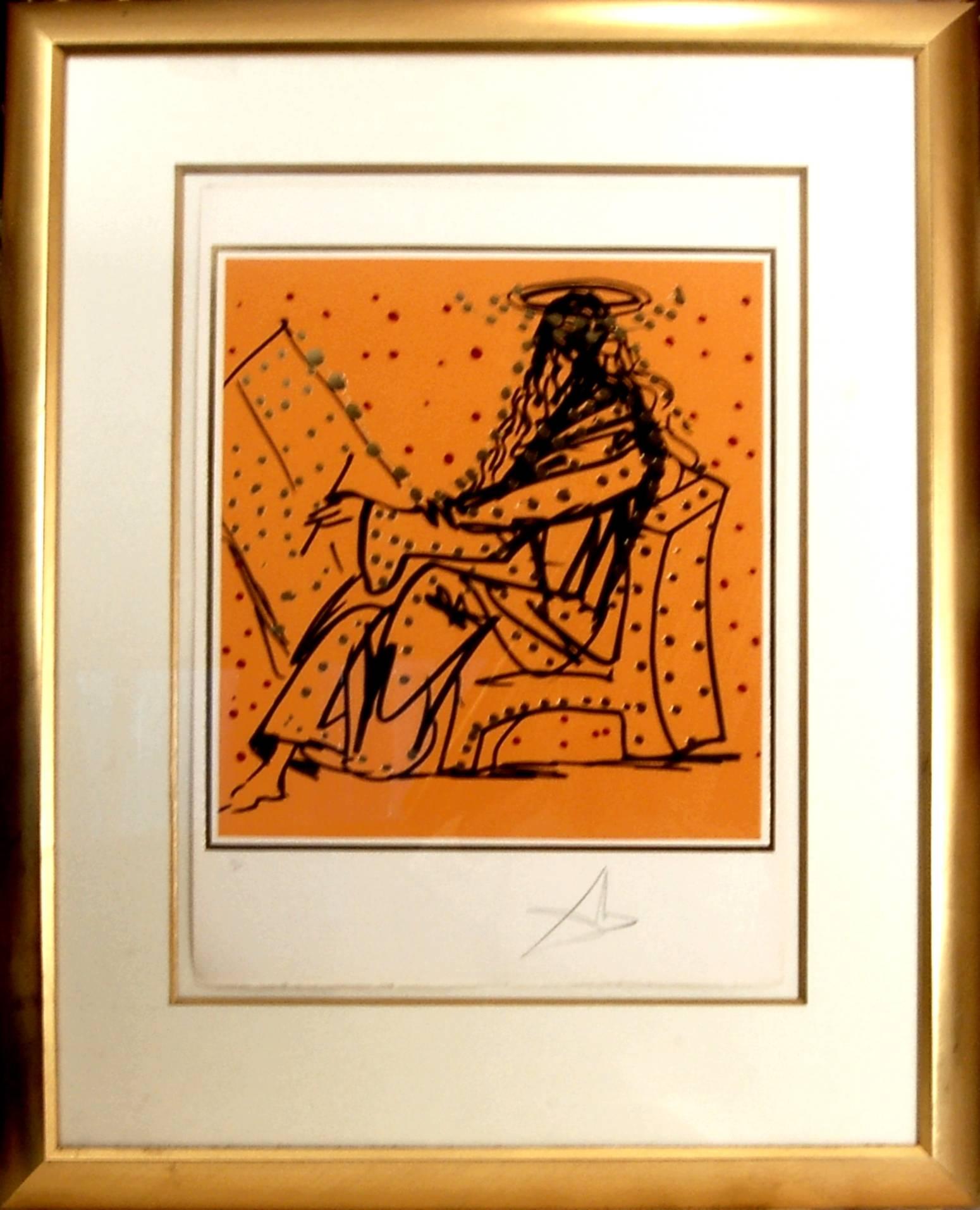 Salvador Dalí Figurative Print - John, from the suite, The Twelves Apostles.