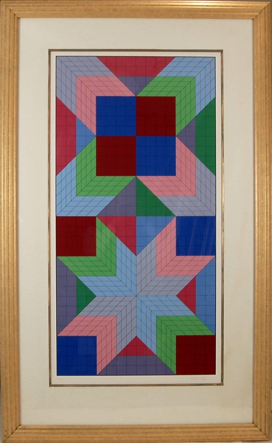 Victor Vasarely Abstract Print - The Doors