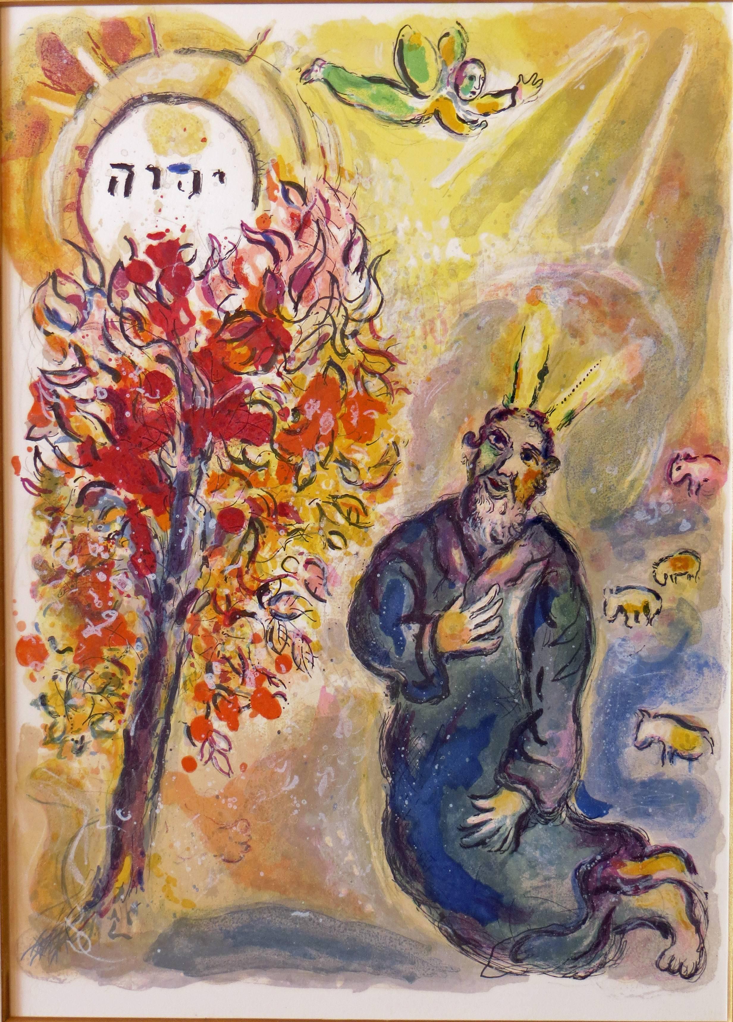 marc chagall moses und der brennende dornbusch