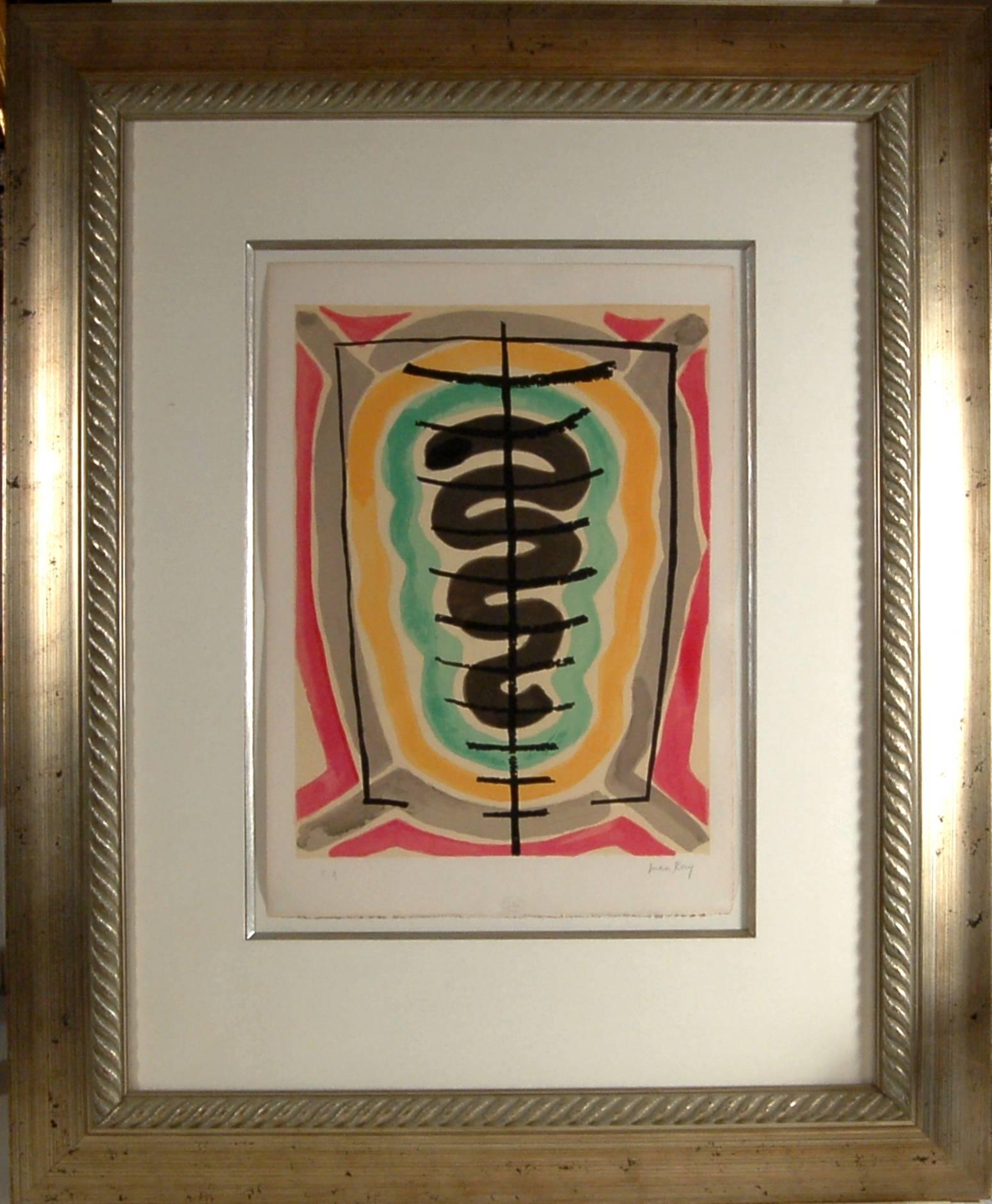 Man Ray Abstract Print - Serpent, from the suite, Origine Des Especes