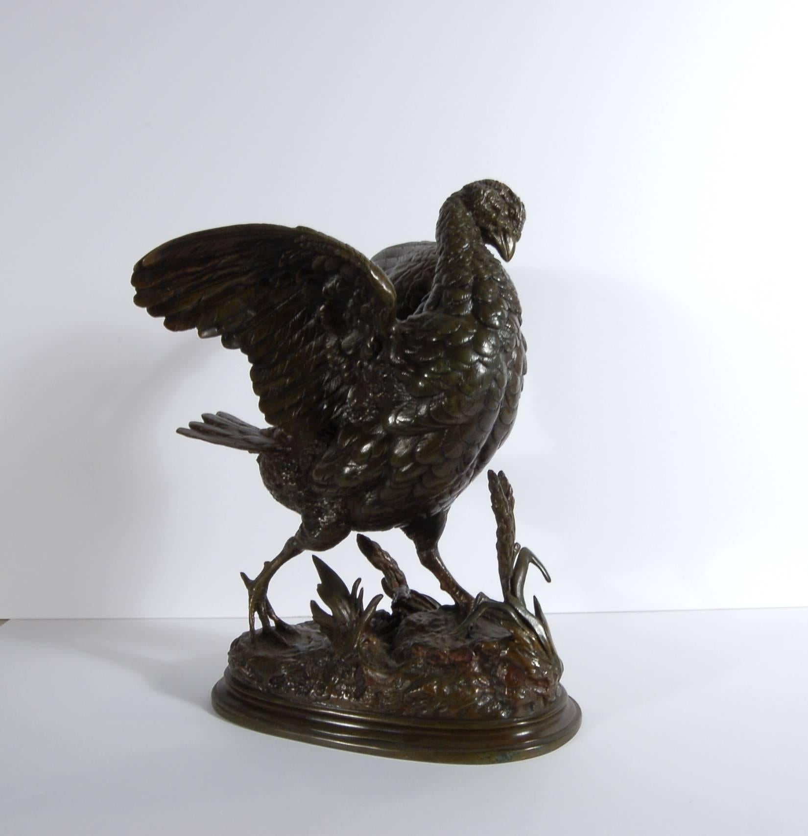 Paul Edouard Delabriere Figurative Sculpture - Vogel