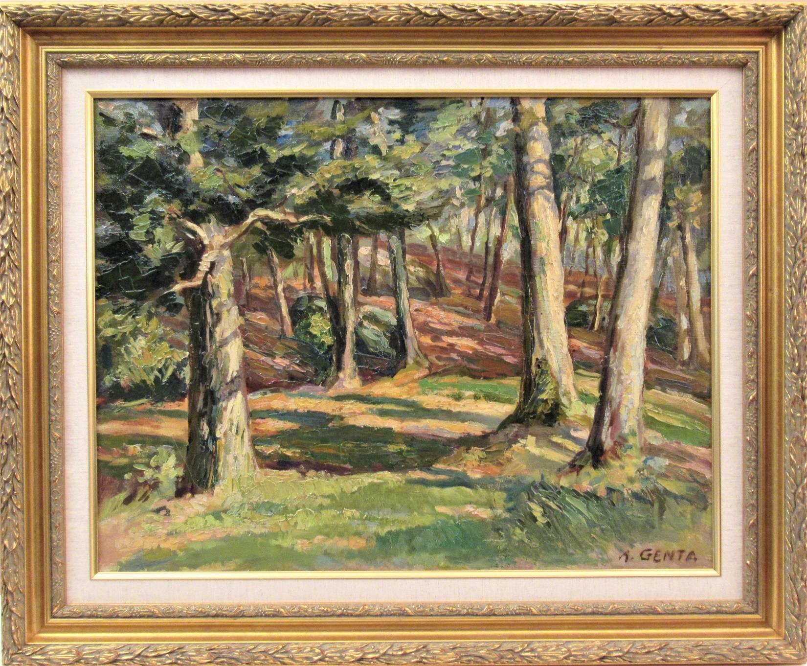 Landscape Painting Albert Genta - Sous Bois
