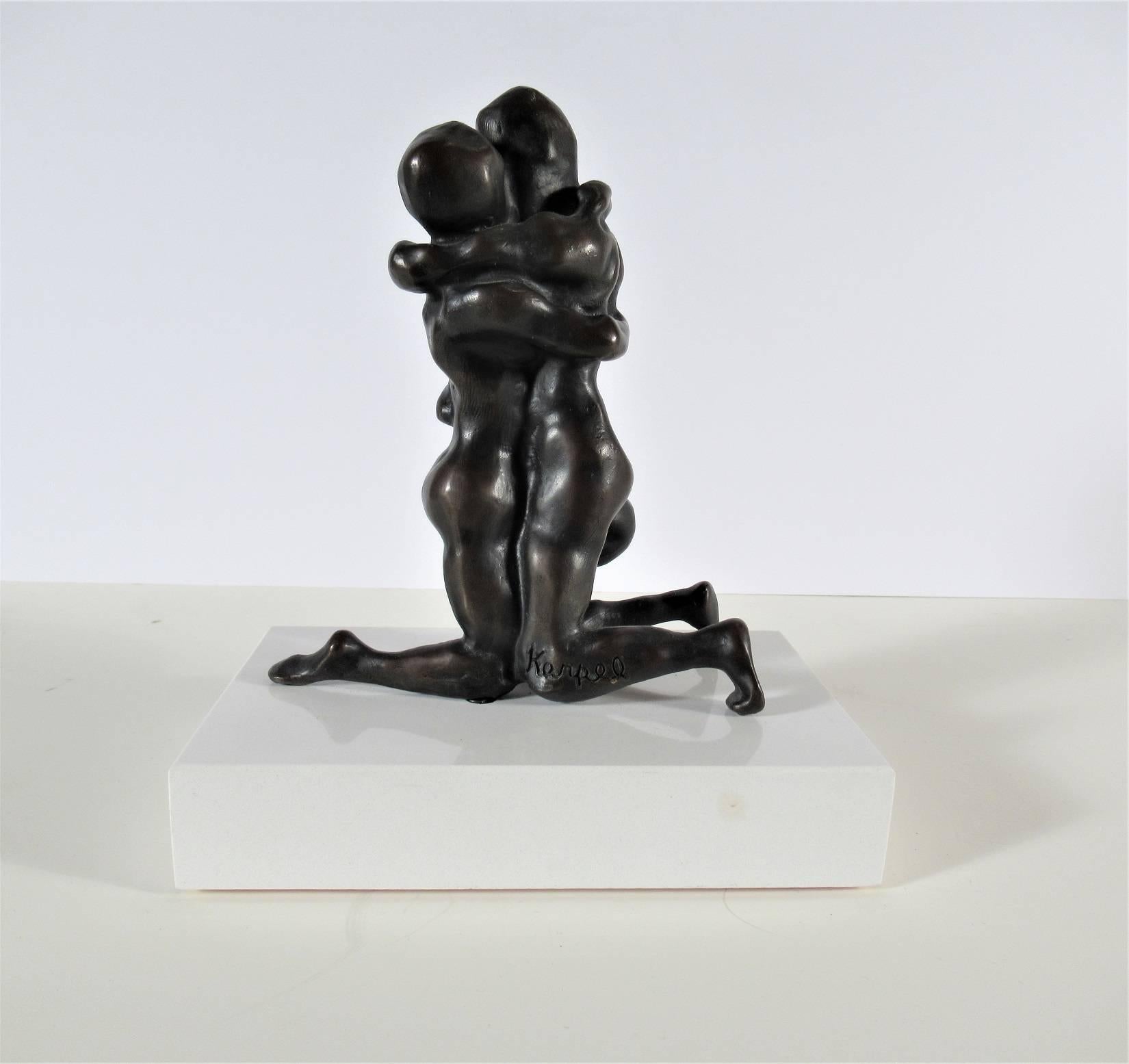 Eli Karpel Nude Sculpture - Two Lovers, Couple Embracing