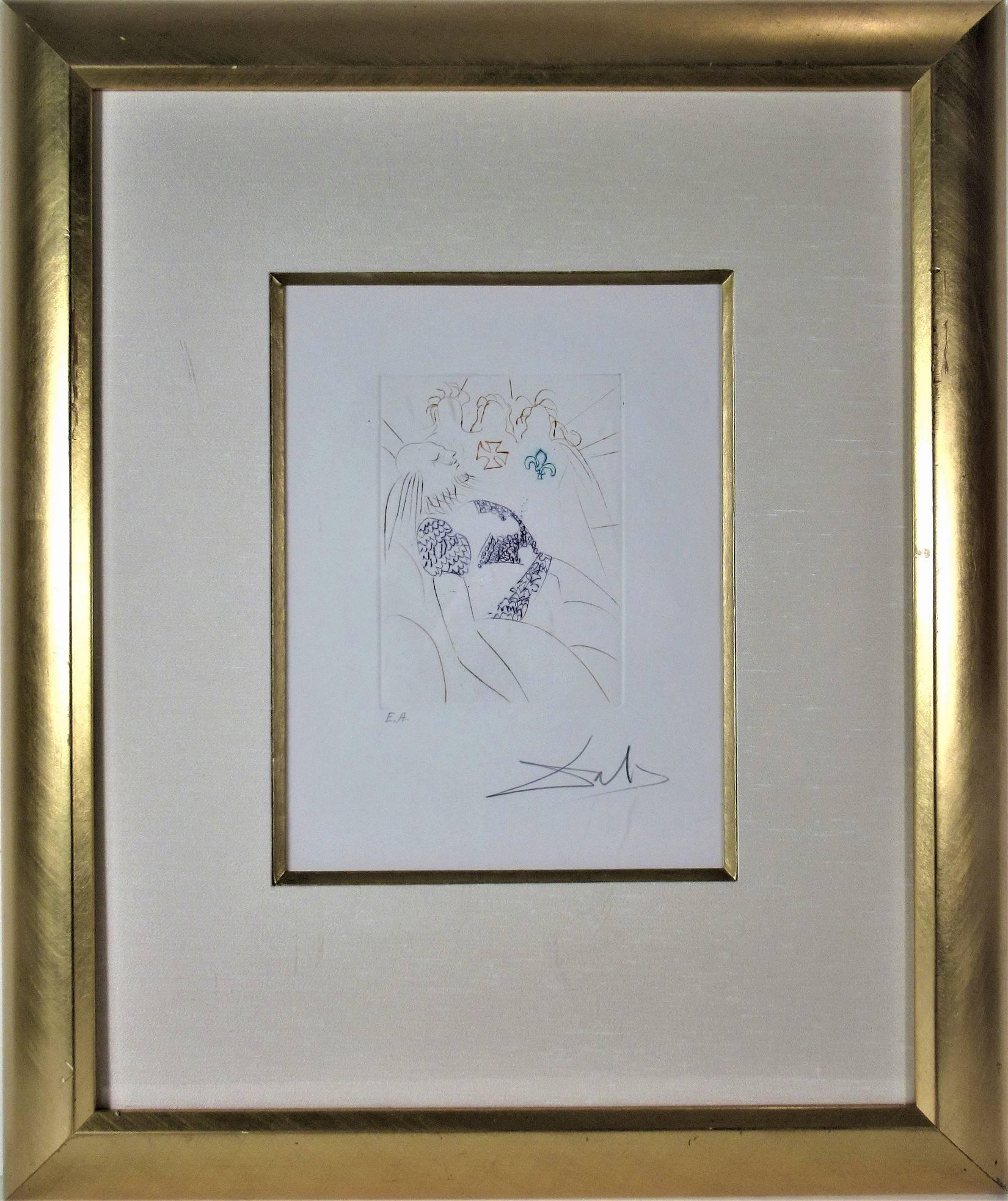 Salvador Dalí Figurative Print - Henry IV, from the suite Shakespeare