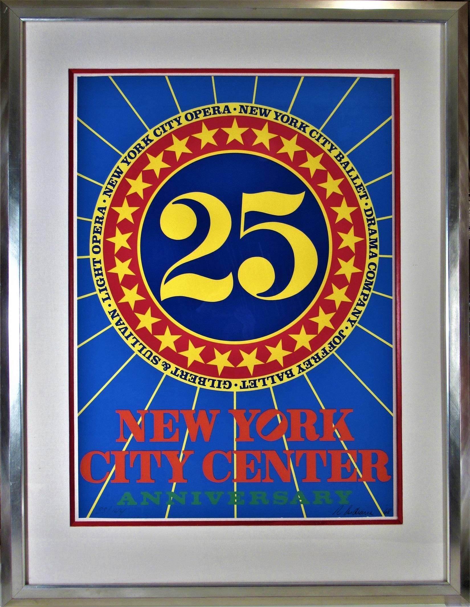 Robert Indiana Abstract Print - New York City Center 25th Anniversary