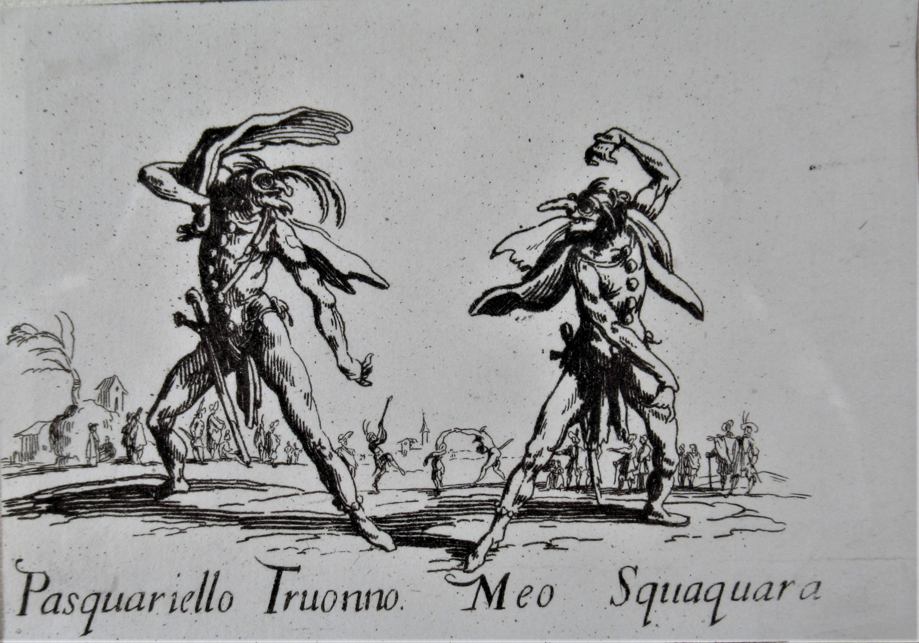 Pasquariello Truonno, Meo Squaquara  - Print de Jacques Callot